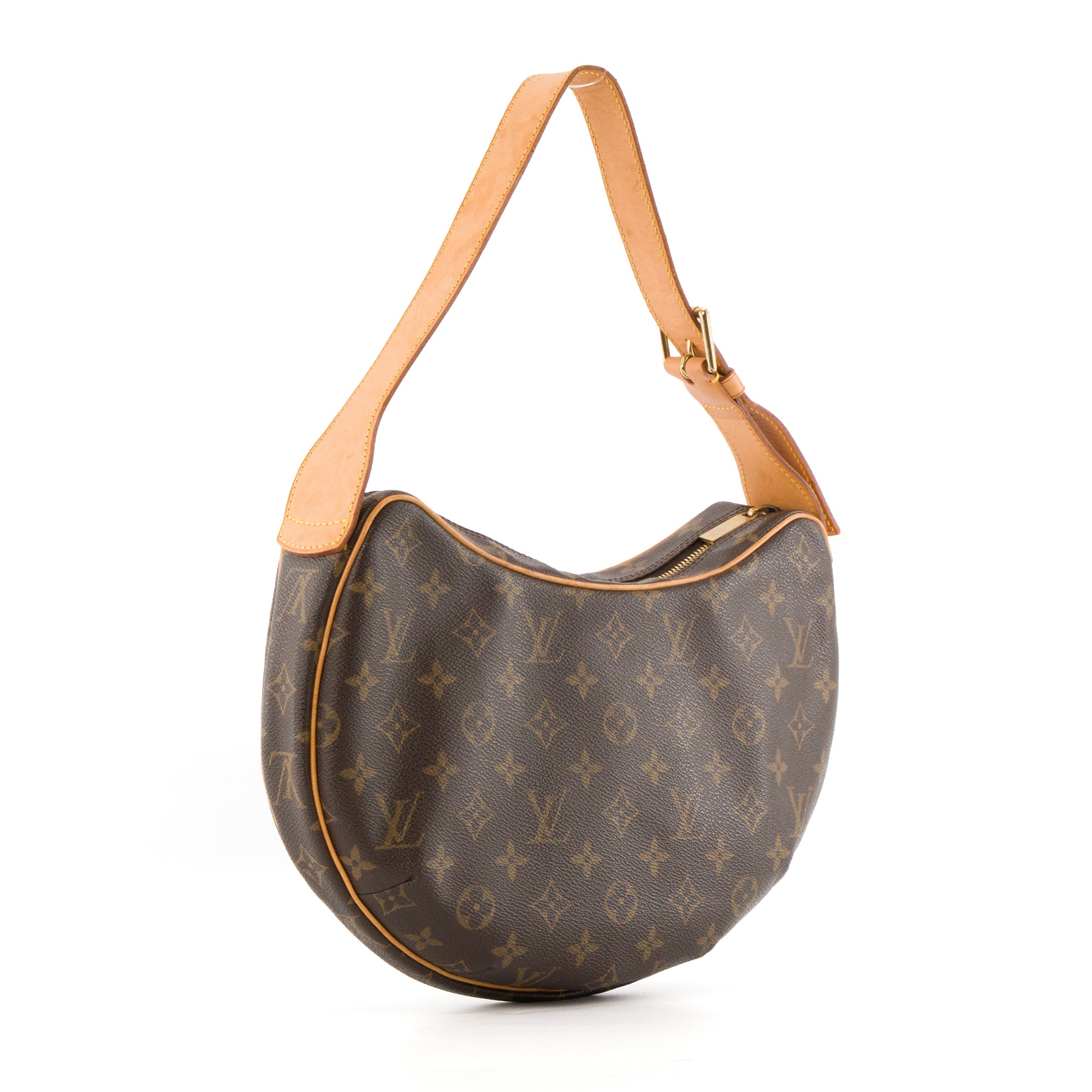 LOUIS VUITTON - Sac à épaule Croissant MM Louis Vuitton en toile enduite monogrammée