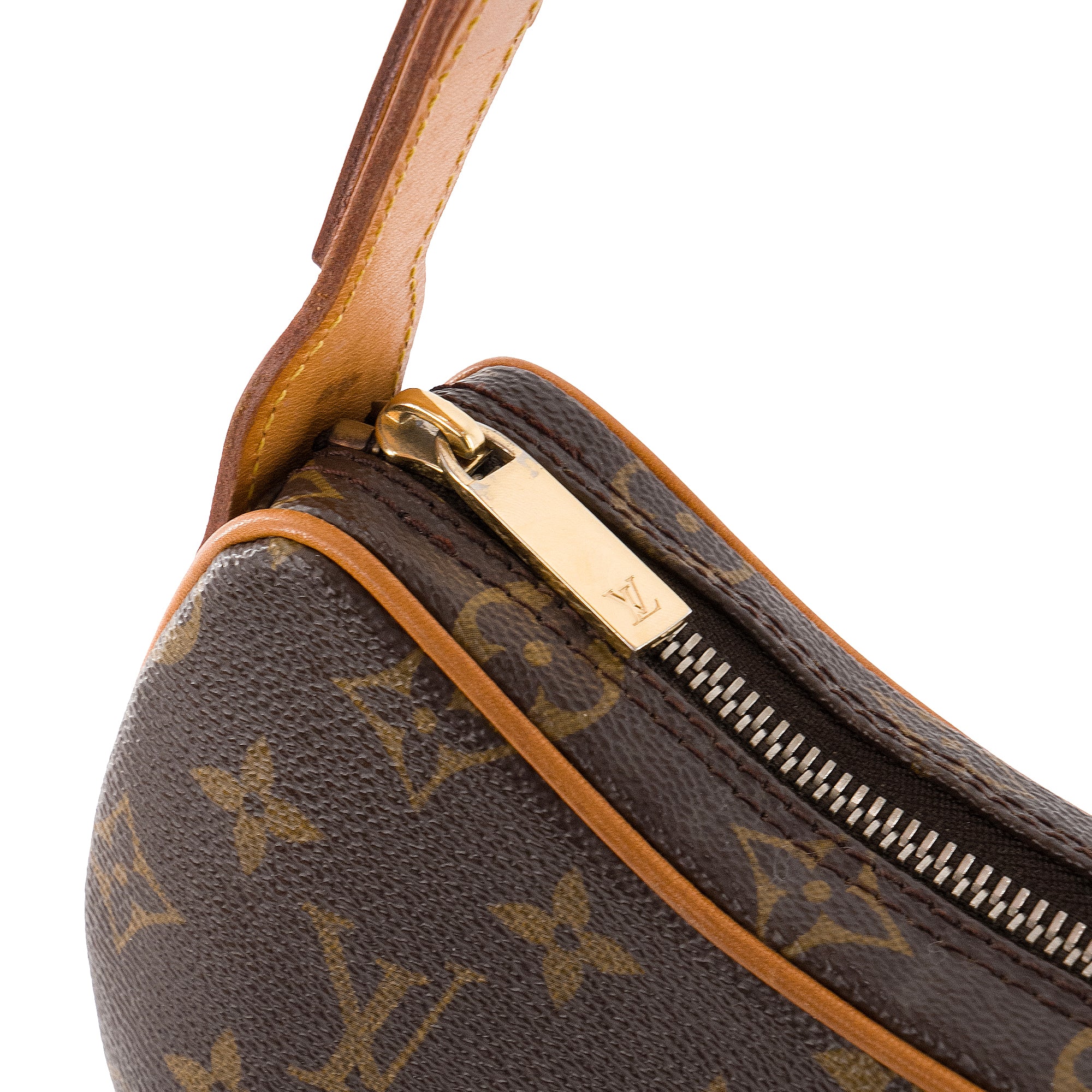 LOUIS VUITTON - Sac à épaule Croissant PM Louis Vuitton en toile enduite monogrammée