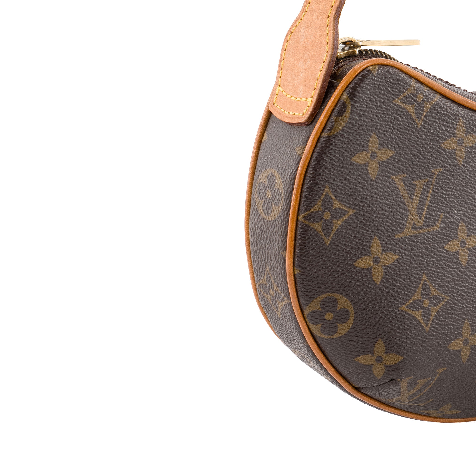 LOUIS VUITTON - Sac à épaule Croissant PM Louis Vuitton en toile enduite monogrammée