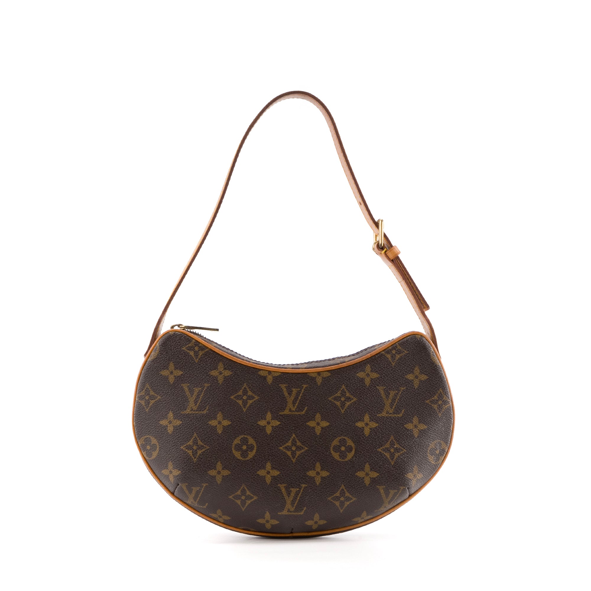 LOUIS VUITTON - Sac à épaule Croissant PM Louis Vuitton en toile enduite monogrammée