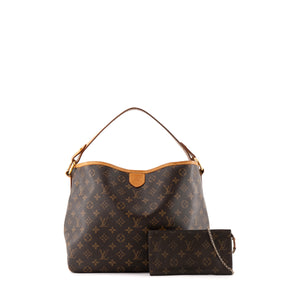 LOUIS VUITTON - Sac à épaule Delightful PM Louis Vuitton en toile enduite monogrammée