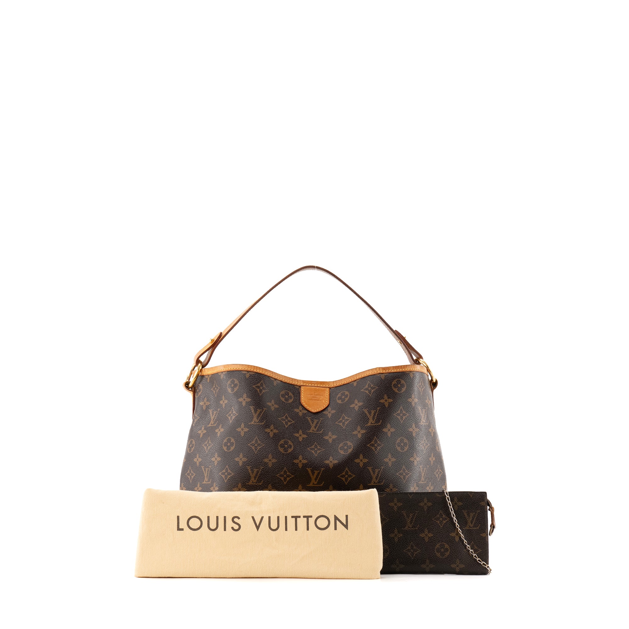 LOUIS VUITTON - Sac à épaule Delightful PM Louis Vuitton en toile enduite monogrammée