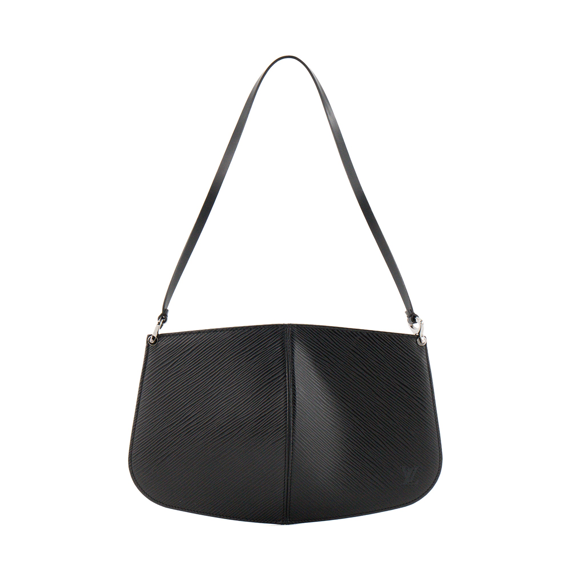 LOUIS VUITTON - Sac à épaule Demi Lune Louis Vuitton en cuir épi noir