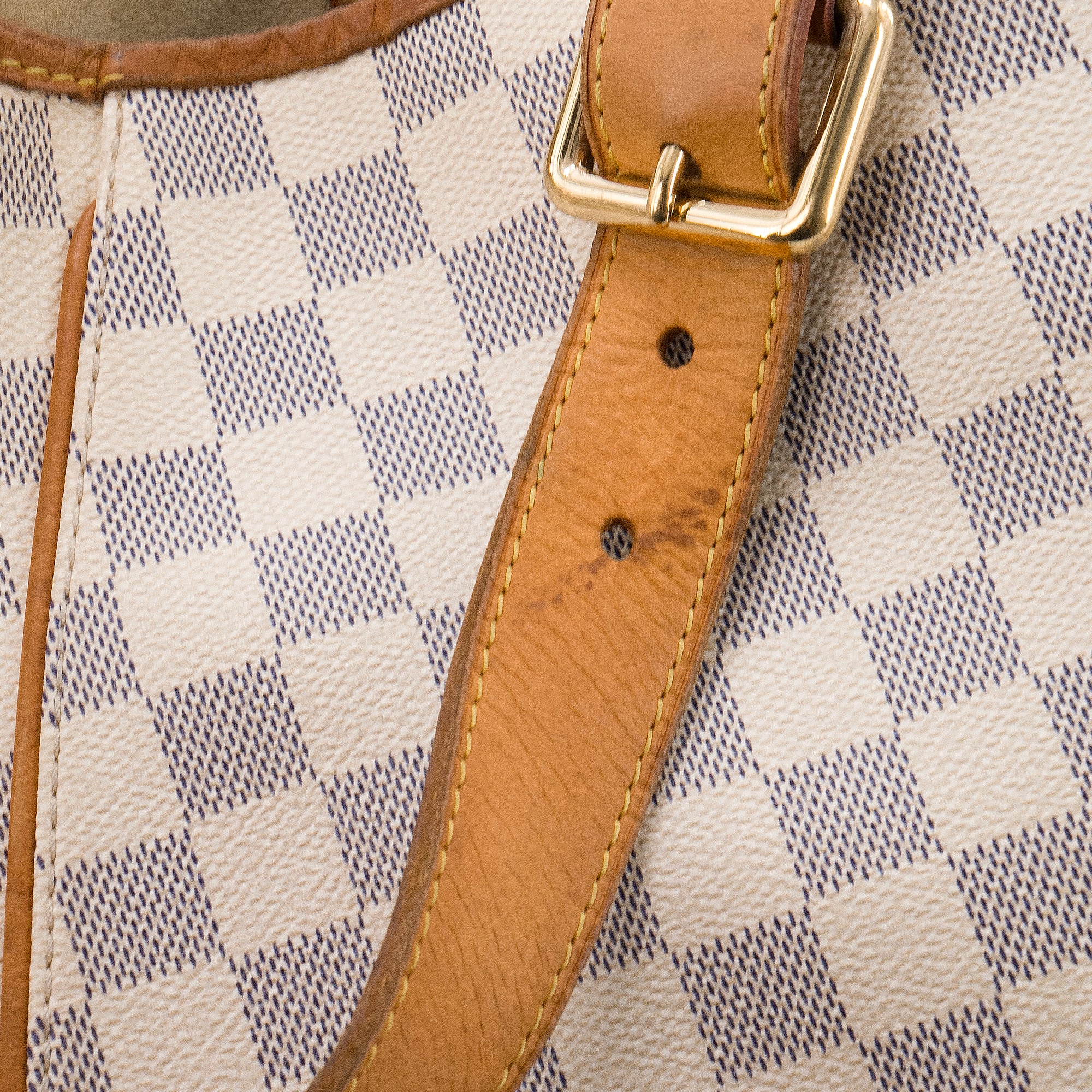 LOUIS VUITTON - Sac à épaule Galliera Louis Vuitton en toile enduite damier azur