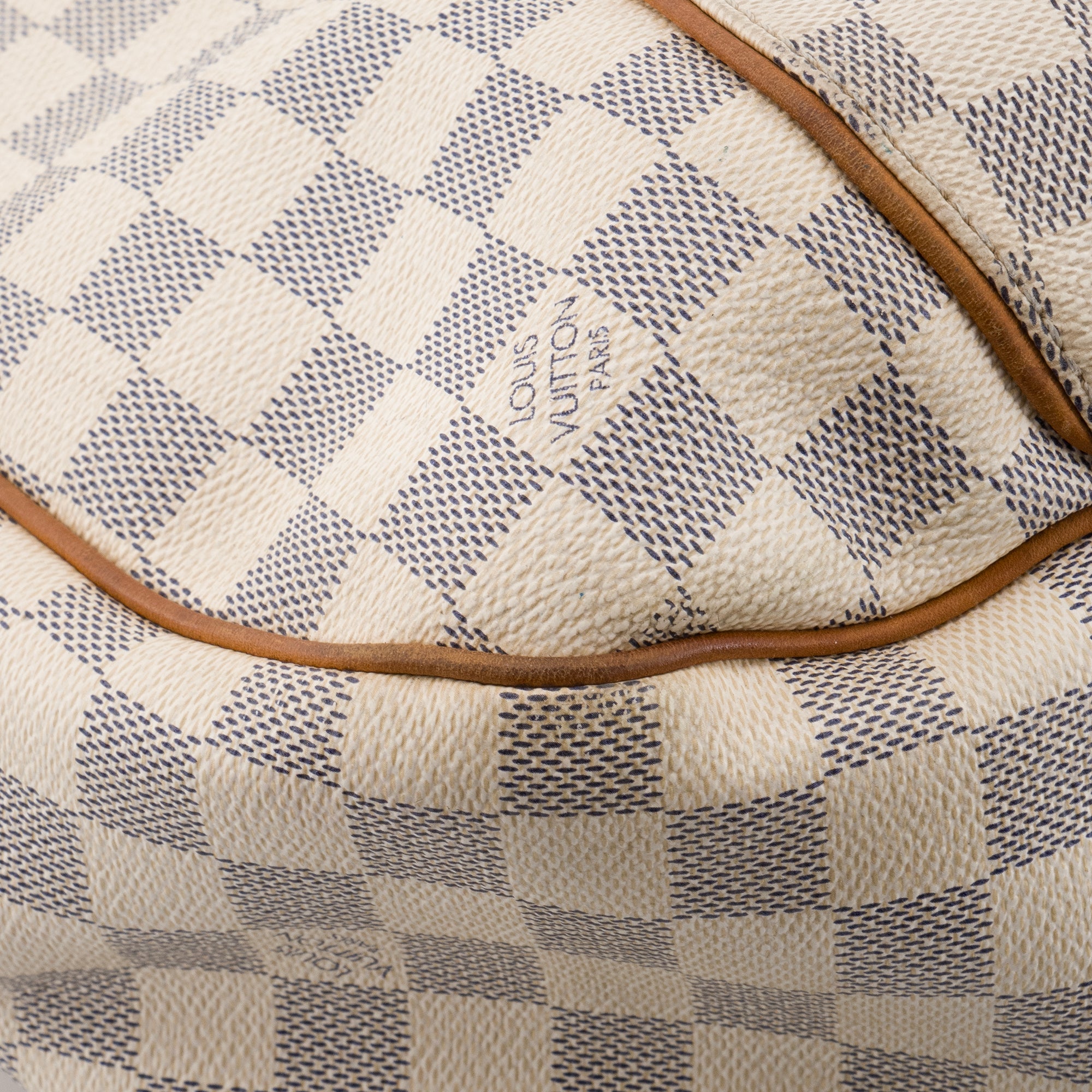 LOUIS VUITTON - Sac à épaule Galliera Louis Vuitton en toile enduite damier azur