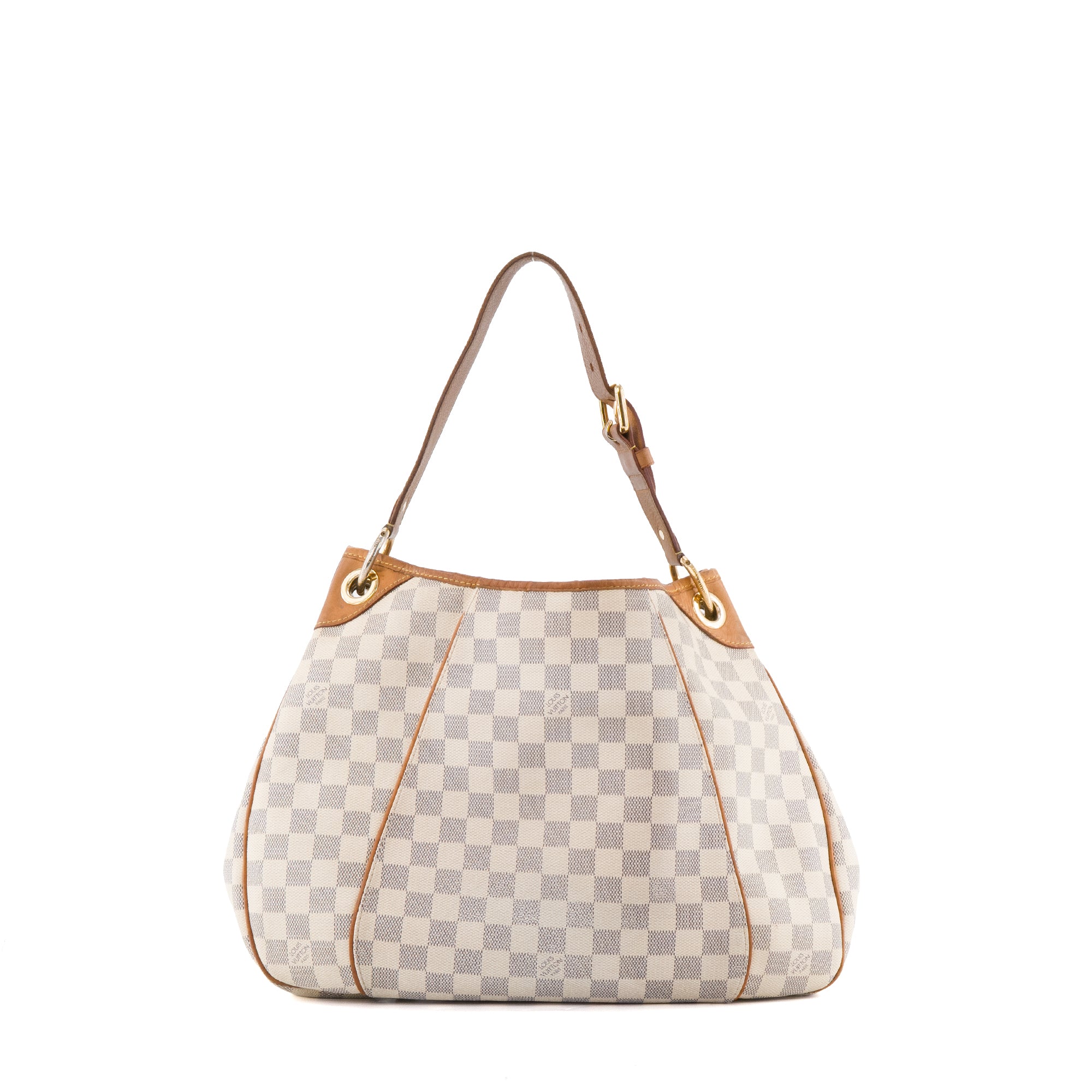 LOUIS VUITTON - Sac à épaule Galliera Louis Vuitton en toile enduite damier azur