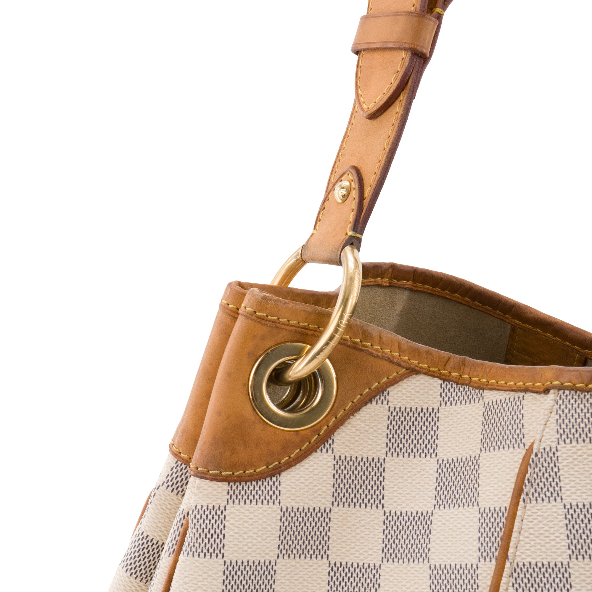 LOUIS VUITTON - Sac à épaule Galliera Louis Vuitton en toile enduite damier azur