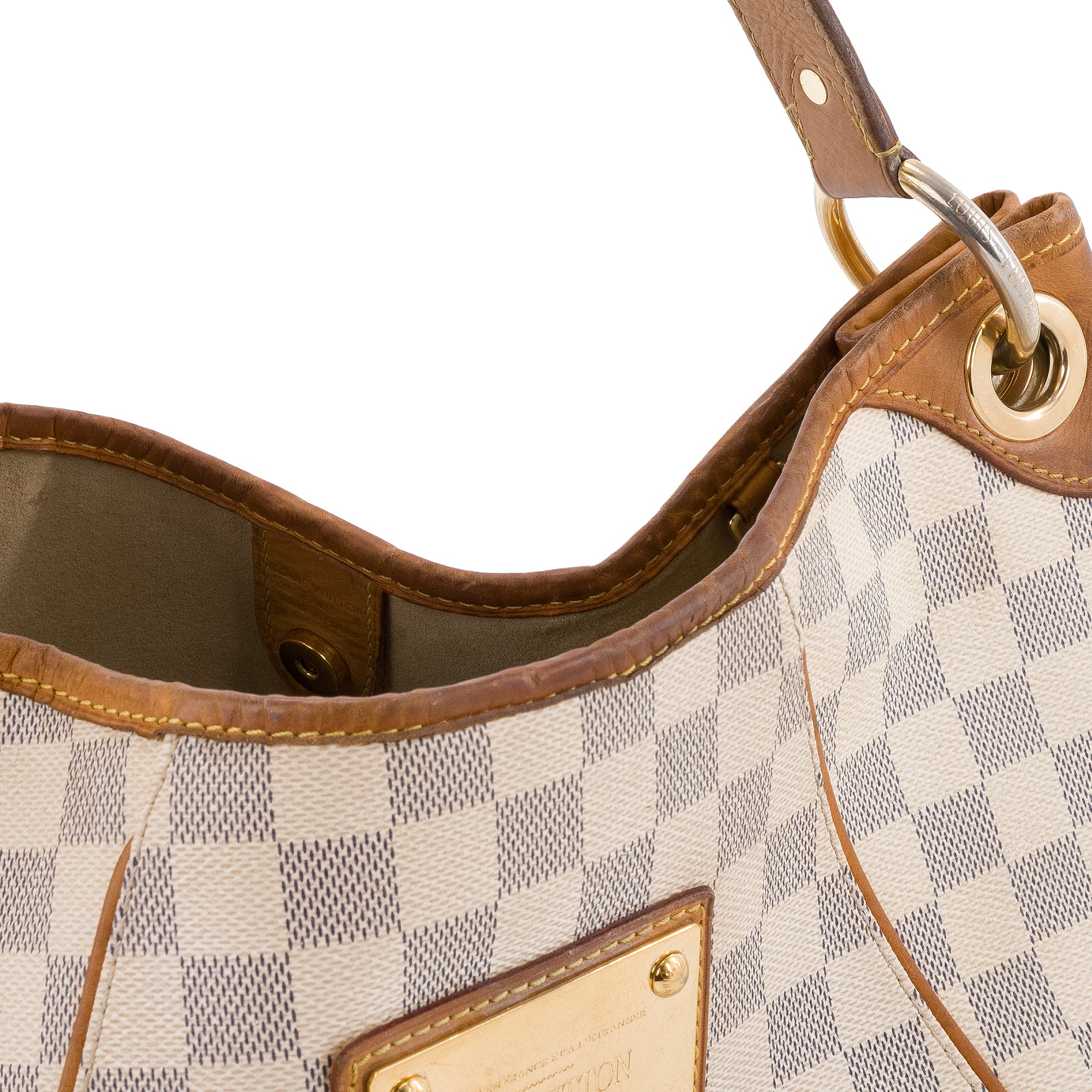 LOUIS VUITTON - Sac à épaule Galliera Louis Vuitton en toile enduite damier azur