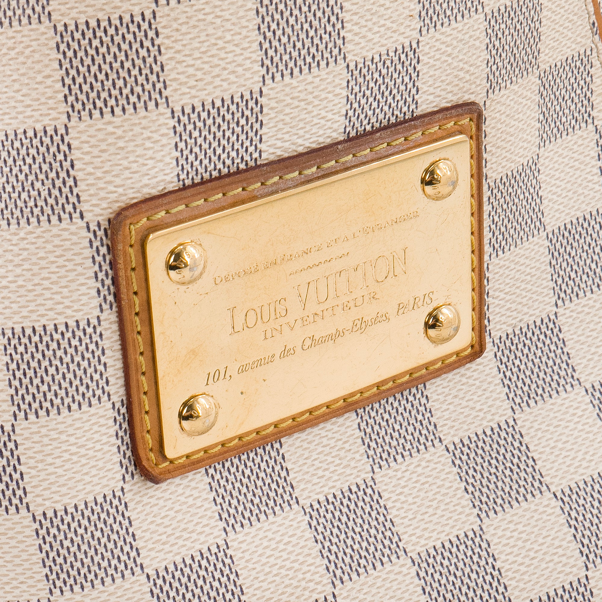 LOUIS VUITTON - Sac à épaule Galliera Louis Vuitton en toile enduite damier azur