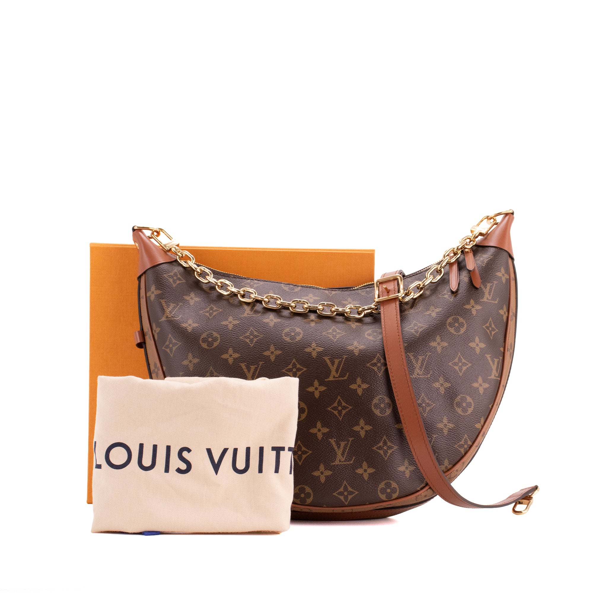 LOUIS VUITTON - Sac à épaule Hobo Loop Louis Vuitton en toile enduite monogrammée
