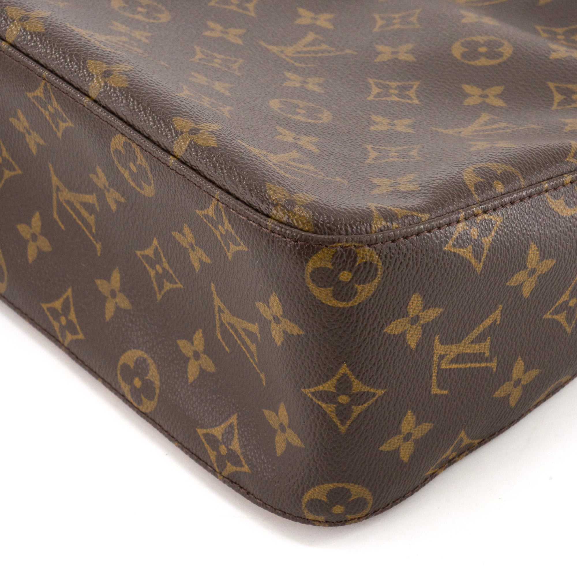 LOUIS VUITTON - Sac à épaule Looping Louis Vuitton en toile enduite vintage
