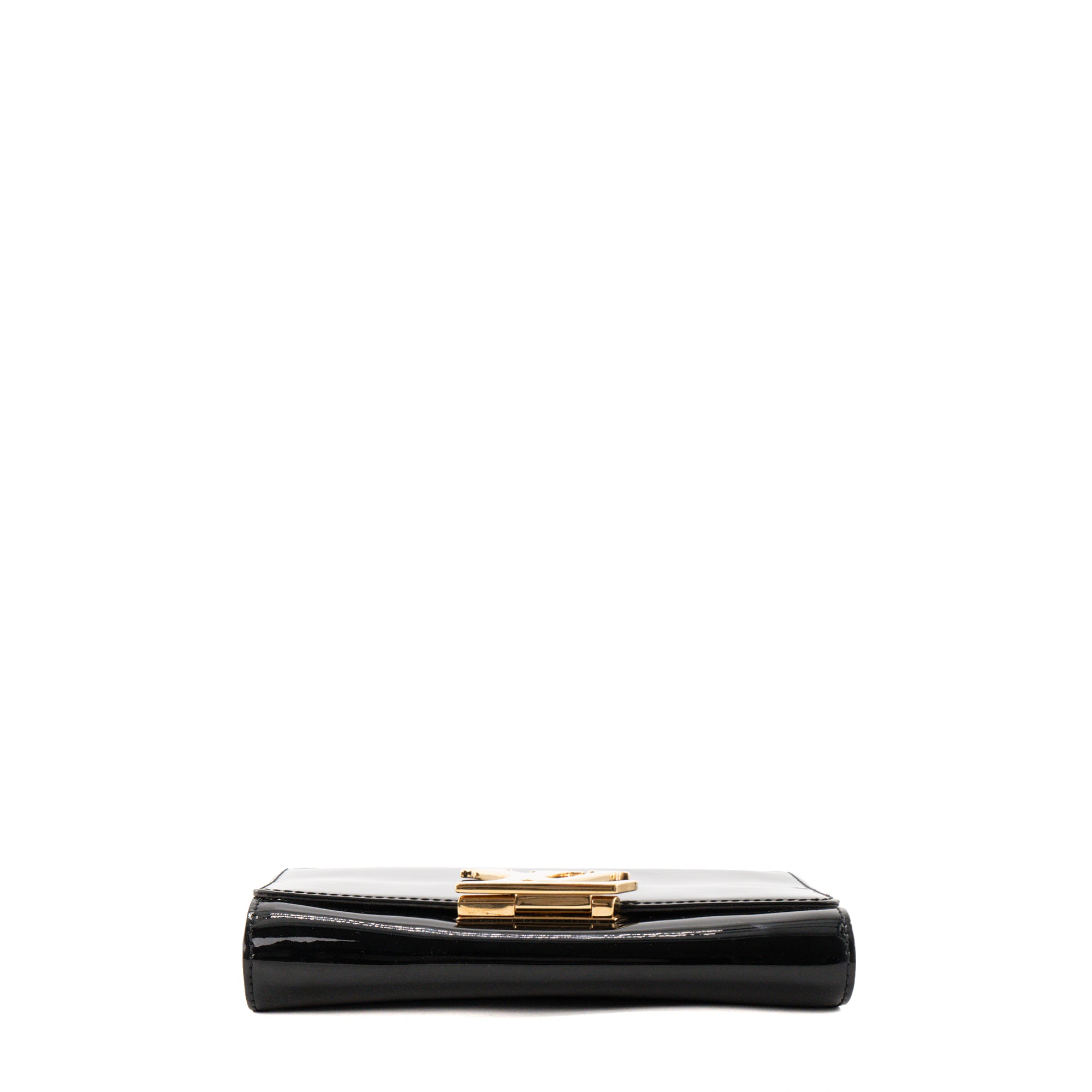 LOUIS VUITTON - Sac à bandoulière Louise Louis Vuitton en cuir verni noir