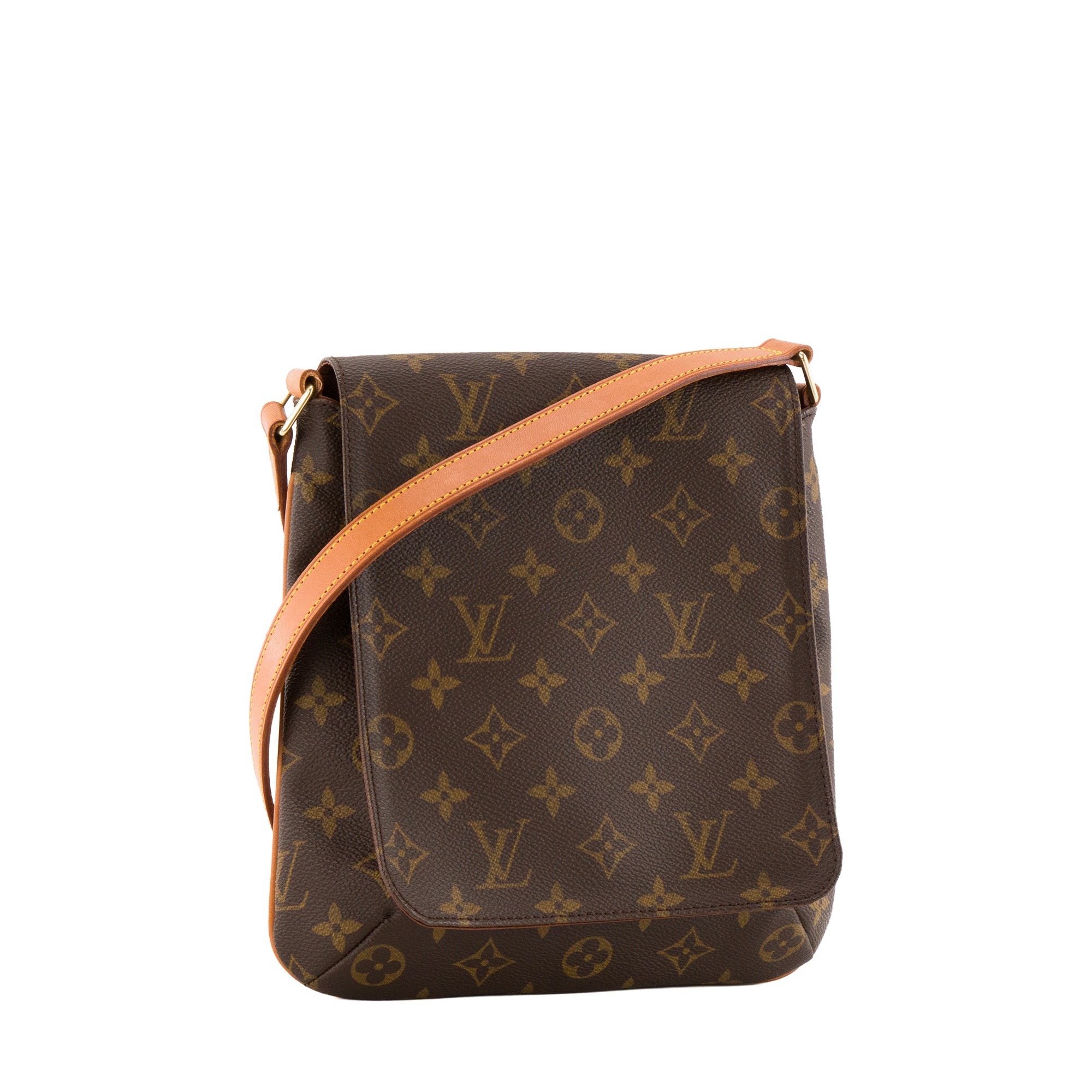 LOUIS VUITTON - Sac à épaule Musette Salsa Louis Vuitton en toile enduite monogrammée vintage