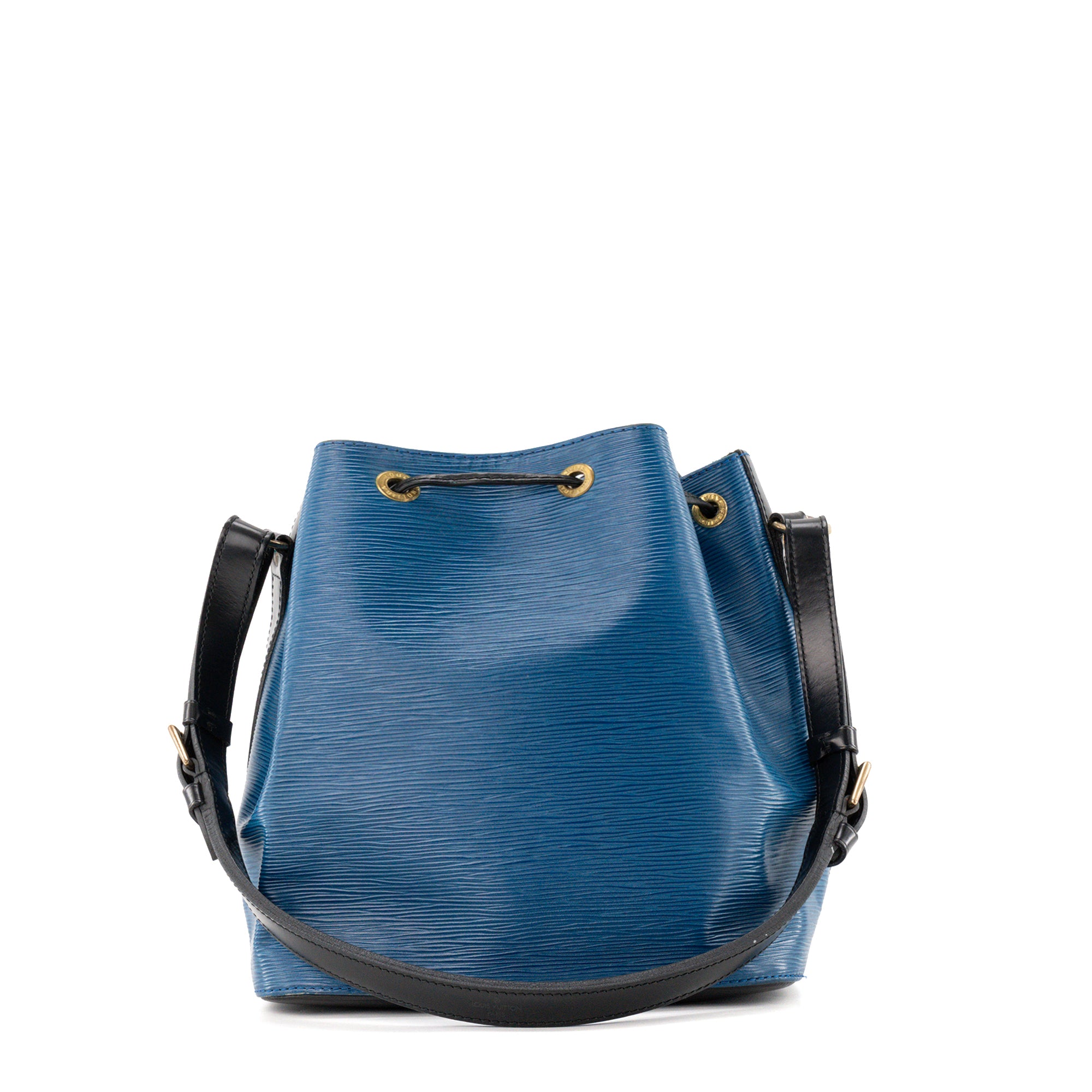 LOUIS VUITTON - Sac à épaule Noé Louis Vuitton en cuir épi bleu vintage