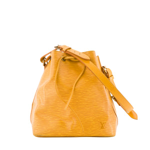 LOUIS VUITTON - Sac à épaule Noé Louis Vuitton en cuir épi jaune vintage