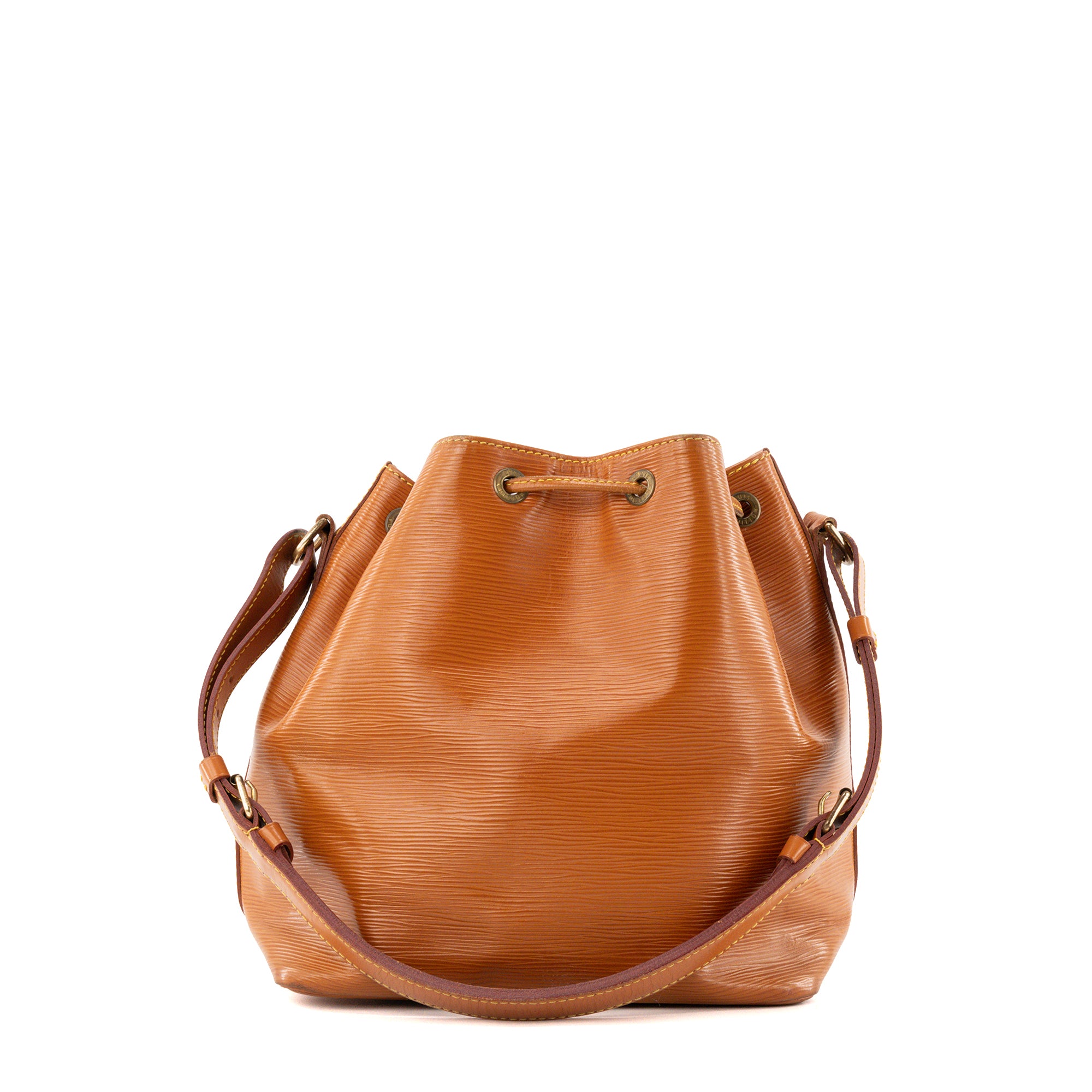 LOUIS VUITTON - Sac à épaule Noé PM Louis Vuitton en cuir épi marron vintage