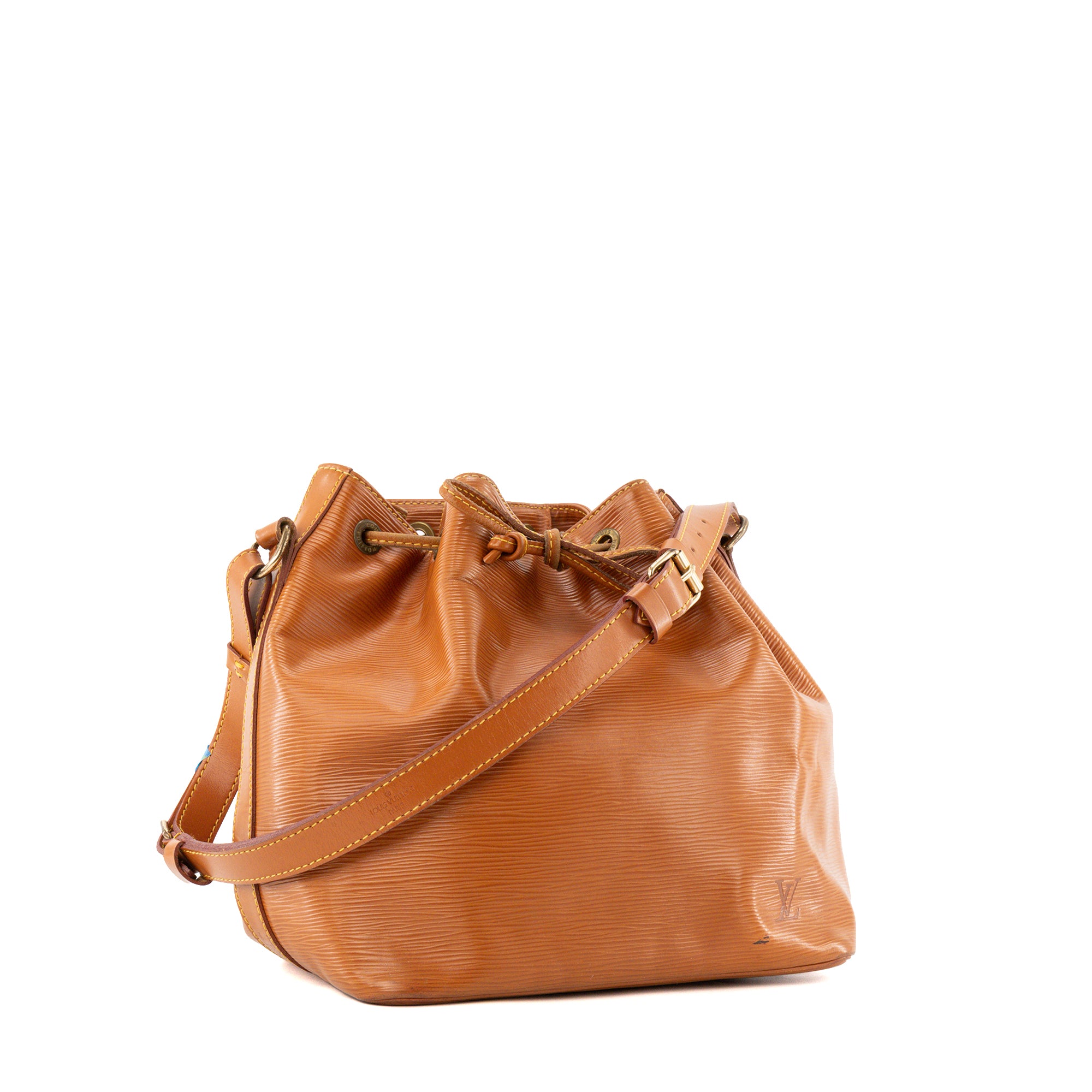 LOUIS VUITTON - Sac à épaule Noé PM Louis Vuitton en cuir épi marron vintage