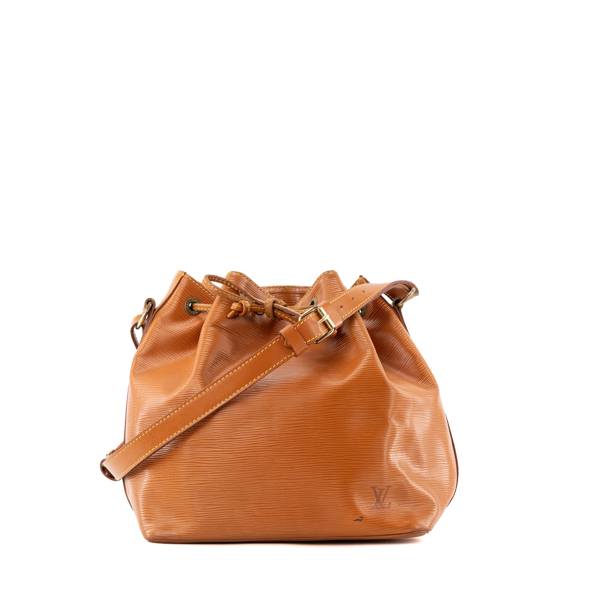 LOUIS VUITTON - Sac à épaule Noé PM Louis Vuitton en cuir épi marron vintage
