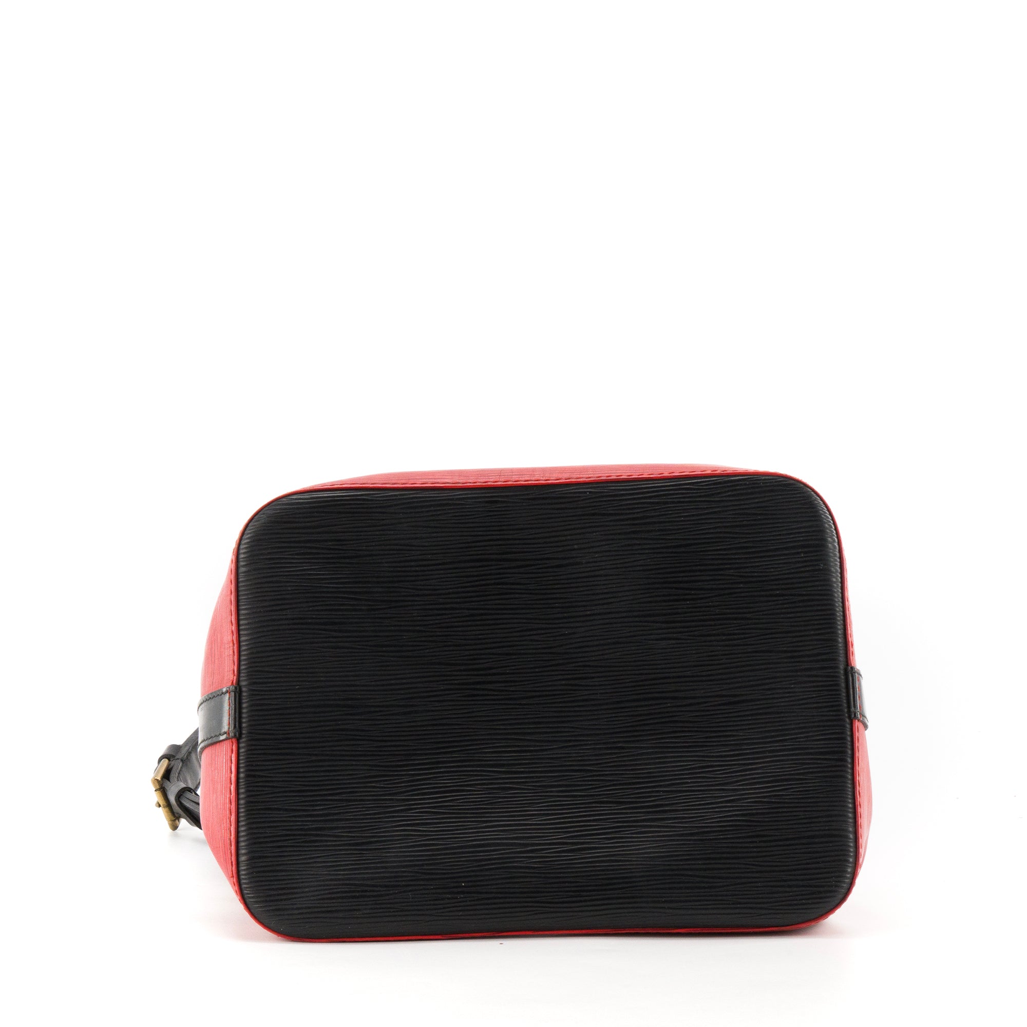 LOUIS VUITTON - Sac à épaule Noé Louis Vuitton en cuir épi rouge et noir vintage
