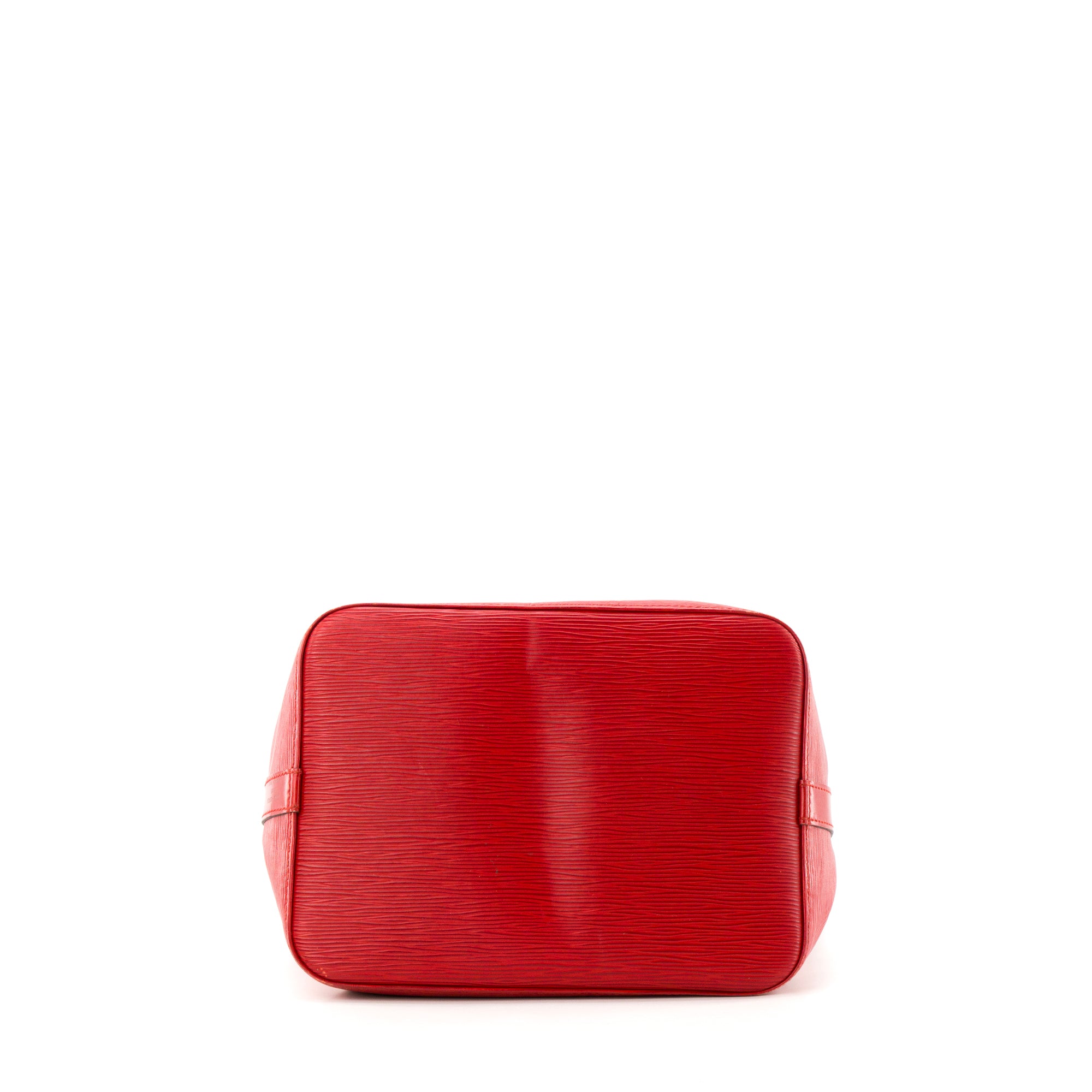 LOUIS VUITTON - Sac à épaule Noé Louis Vuitton en cuir épi rouge vintage