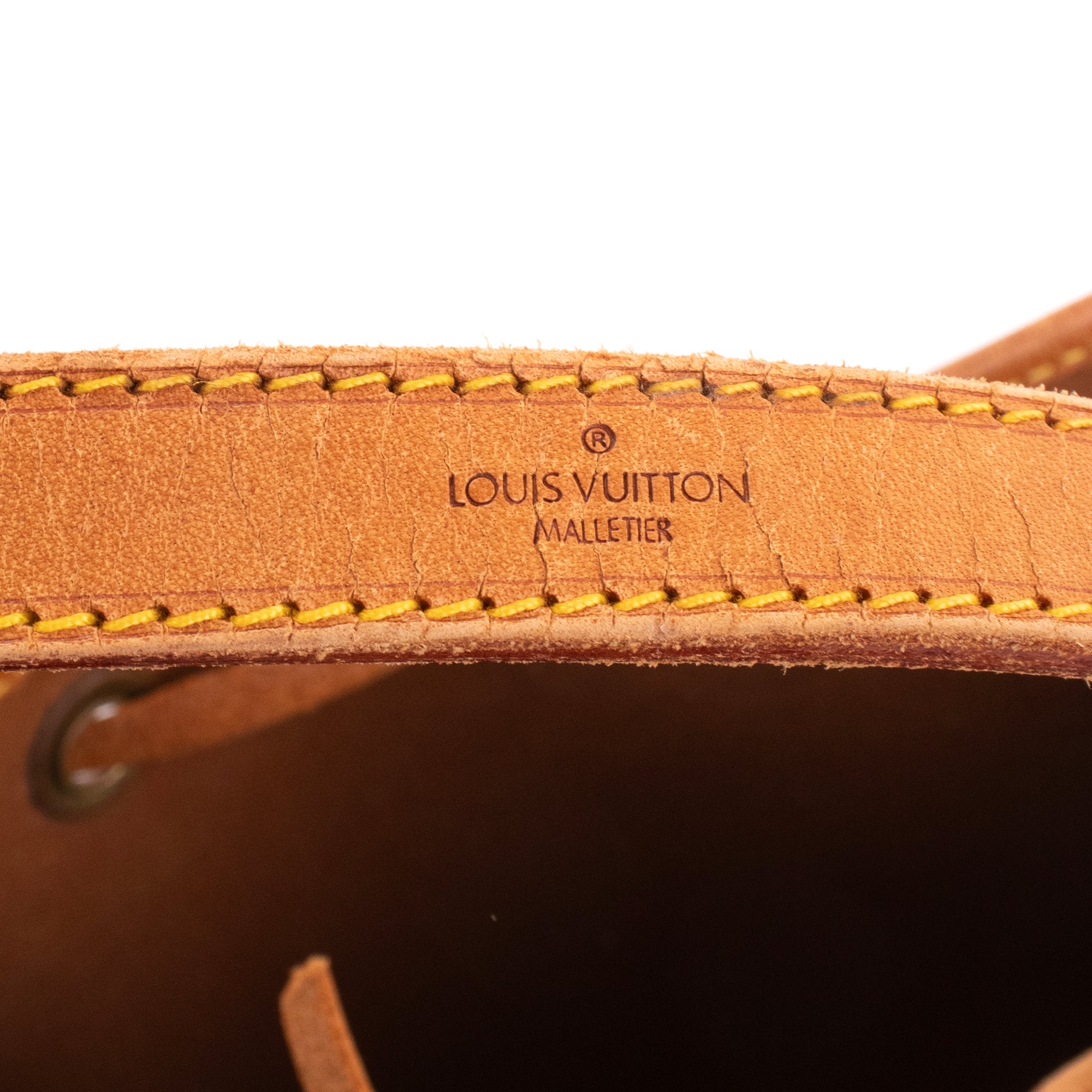 LOUIS VUITTON - Sac à épaule Noé Louis Vuitton en toile enduite monogrammée vintage