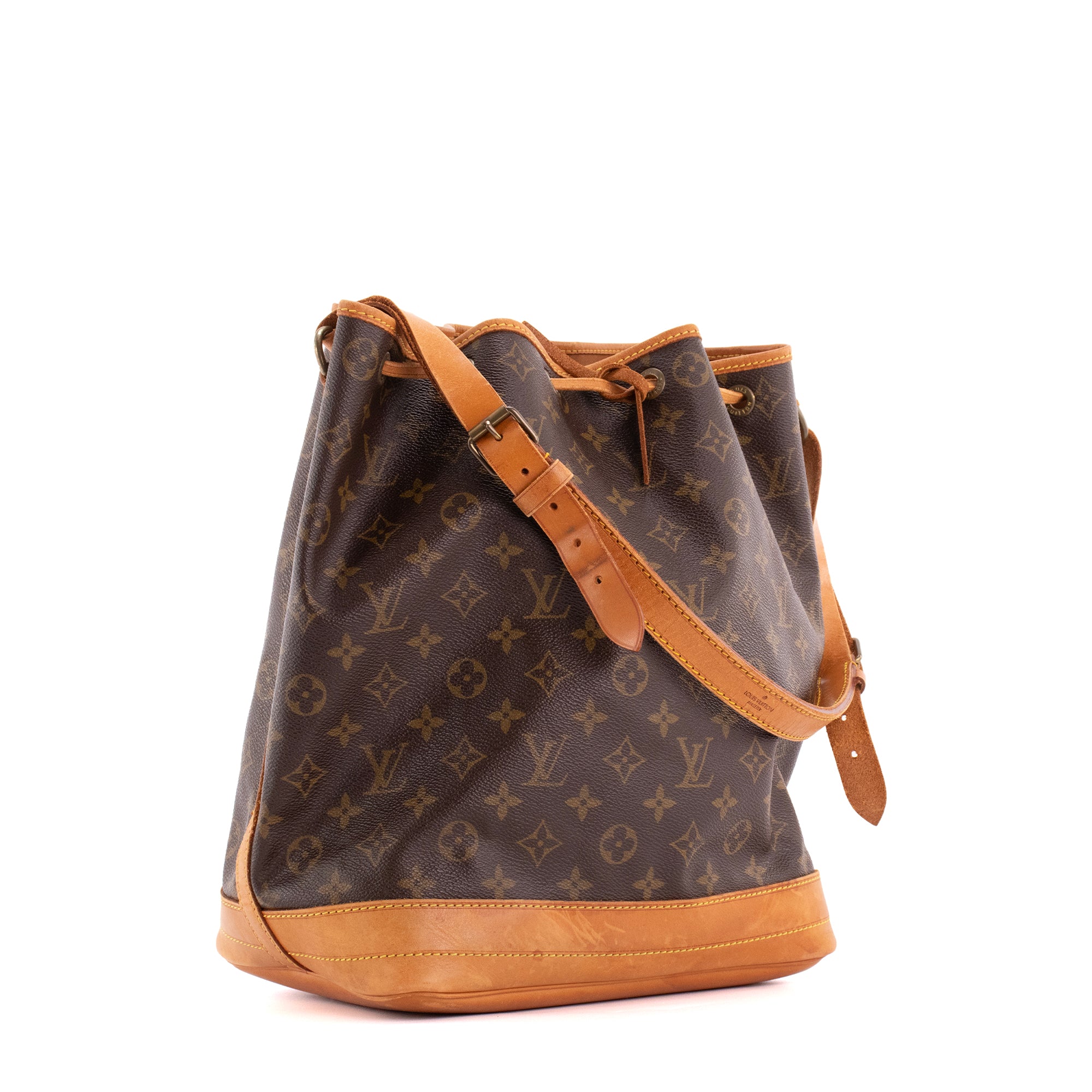 LOUIS VUITTON - Sac à épaule Noé Louis Vuitton en toile enduite monogrammée vintage