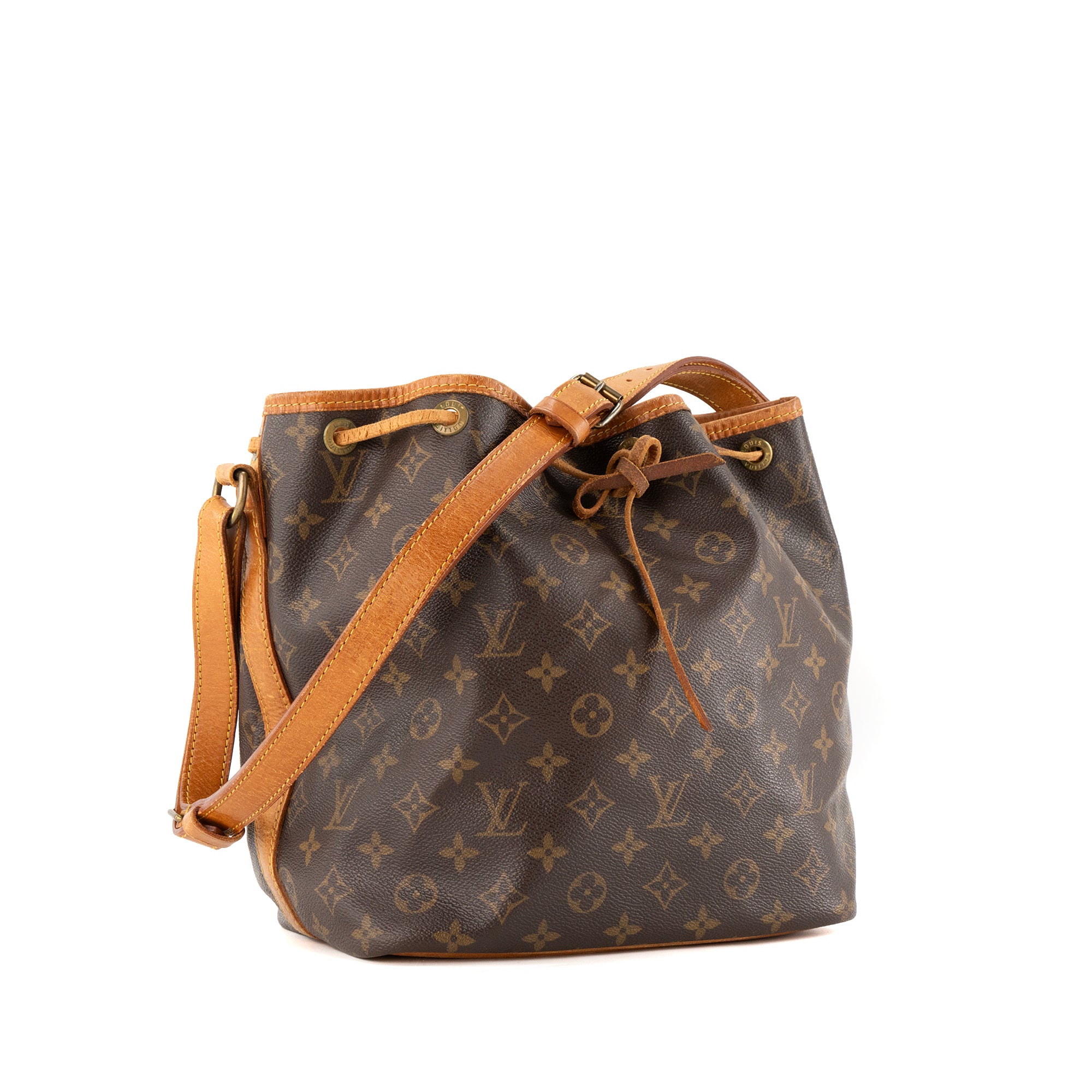 LOUIS VUITTON - Sac à épaule Noé PM Louis Vuitton en toile enduite monogrammée vintage