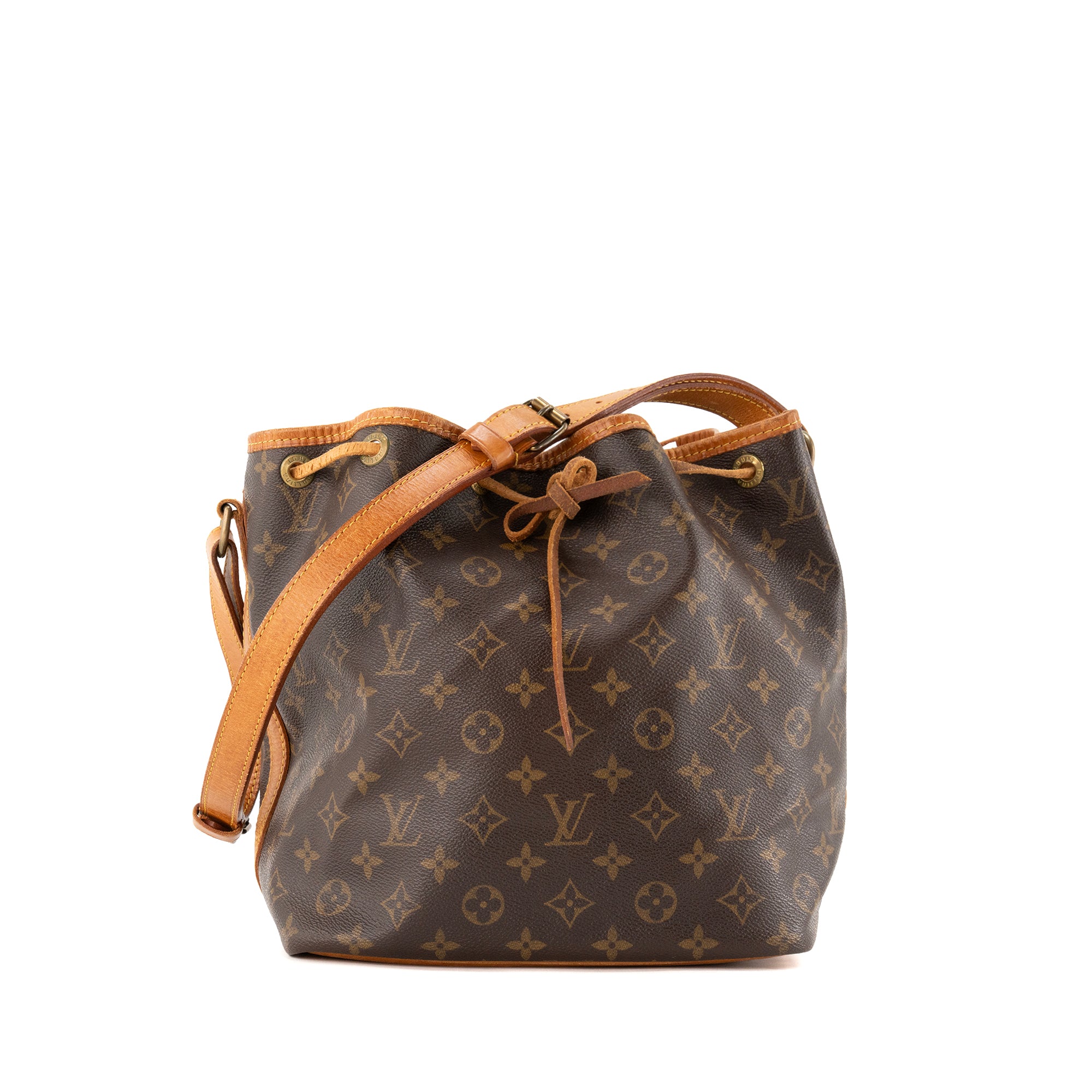 LOUIS VUITTON - Sac à épaule Noé PM Louis Vuitton en toile enduite monogrammée vintage