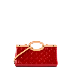 LOUIS VUITTON - Sac à épaule Roxbury Louis Vuitton en cuir monogram verni rouge