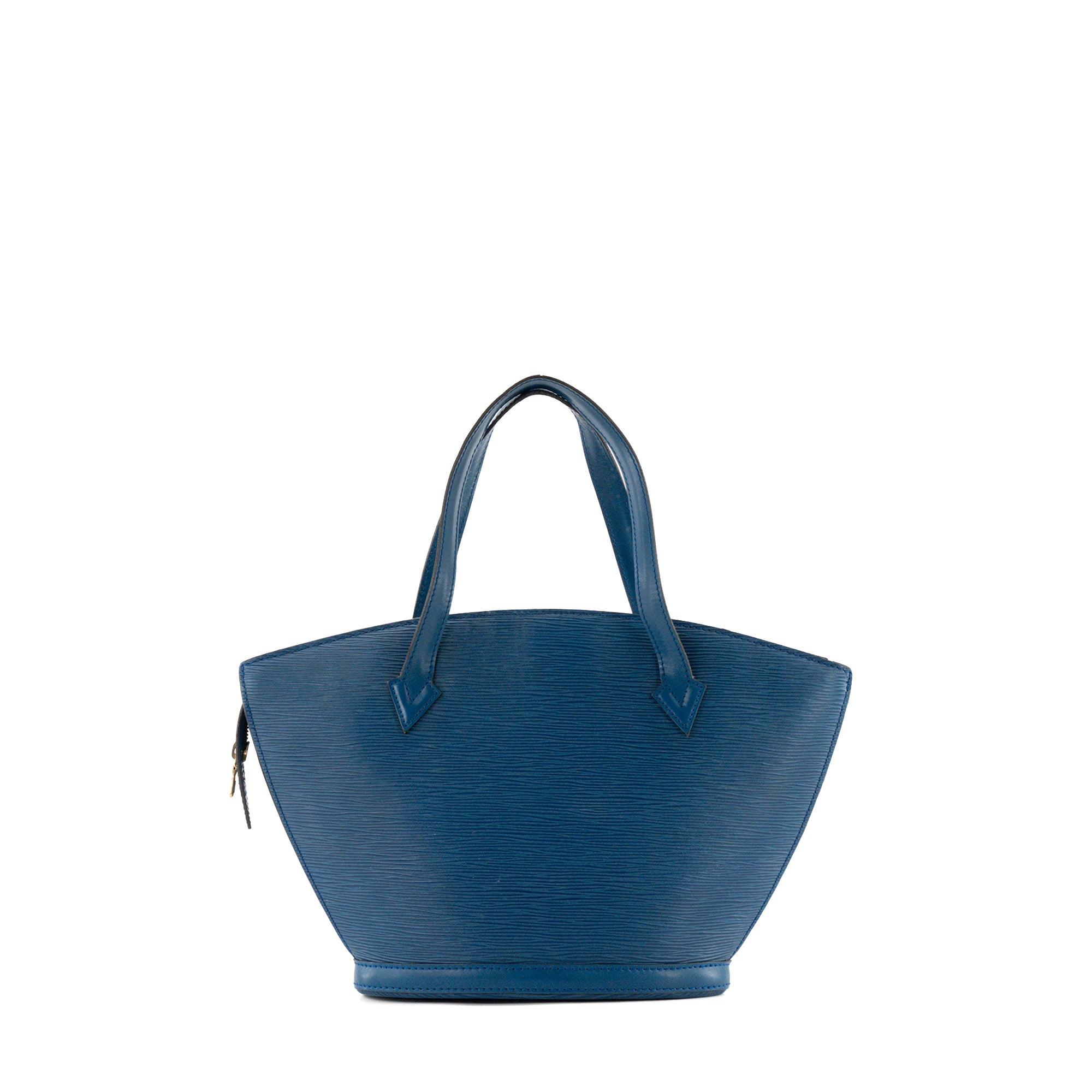LOUIS VUITTON - Sac à épaule Saint Jacques Louis Vuitton en cuir épi bleu vintage