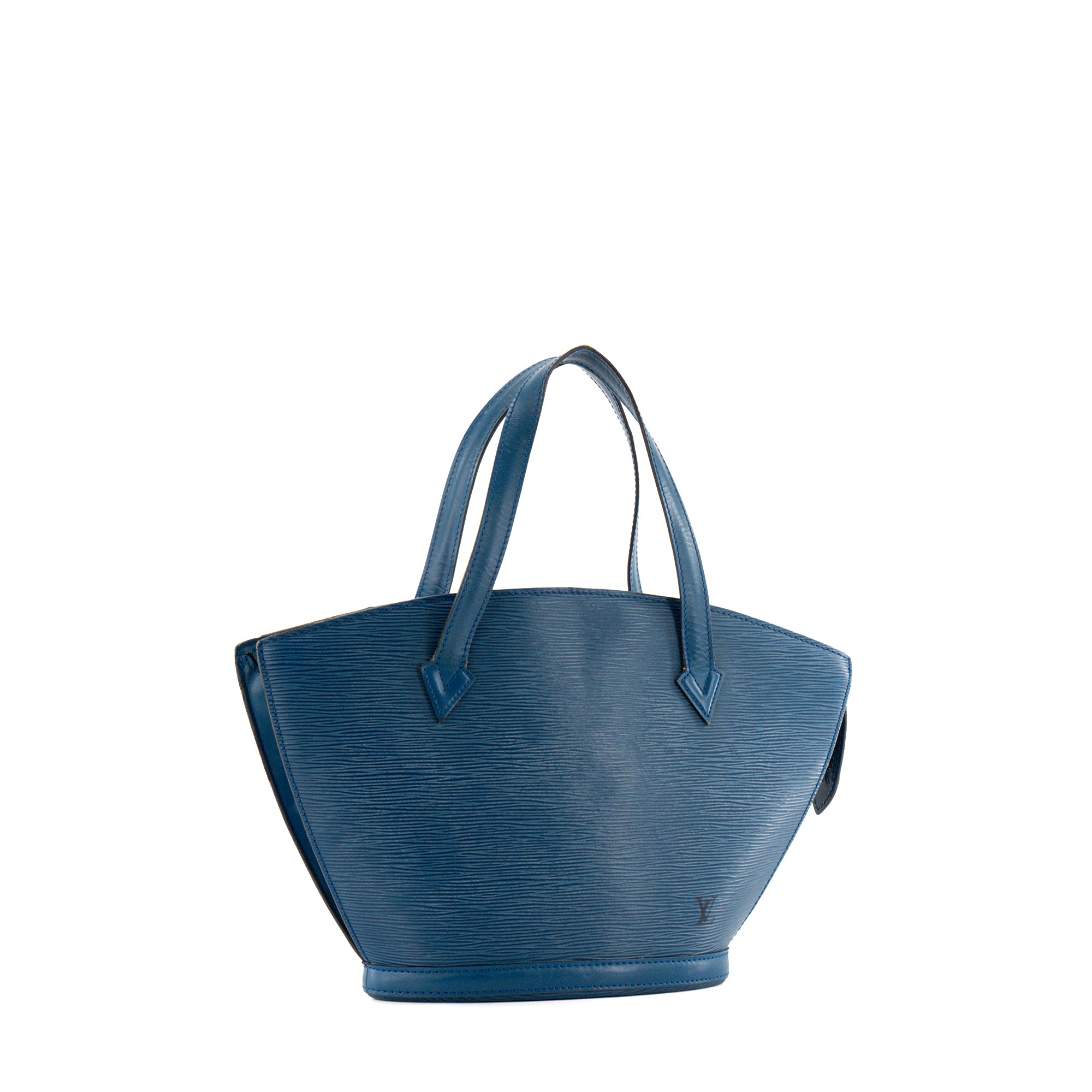 LOUIS VUITTON - Sac à épaule Saint Jacques Louis Vuitton en cuir épi bleu vintage