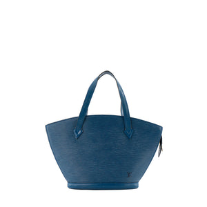 LOUIS VUITTON - Sac à épaule Saint Jacques Louis Vuitton en cuir épi bleu vintage