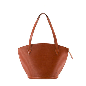 LOUIS VUITTON - Sac à épaule Saint Jacques Louis Vuitton en cuir épi marron vintage