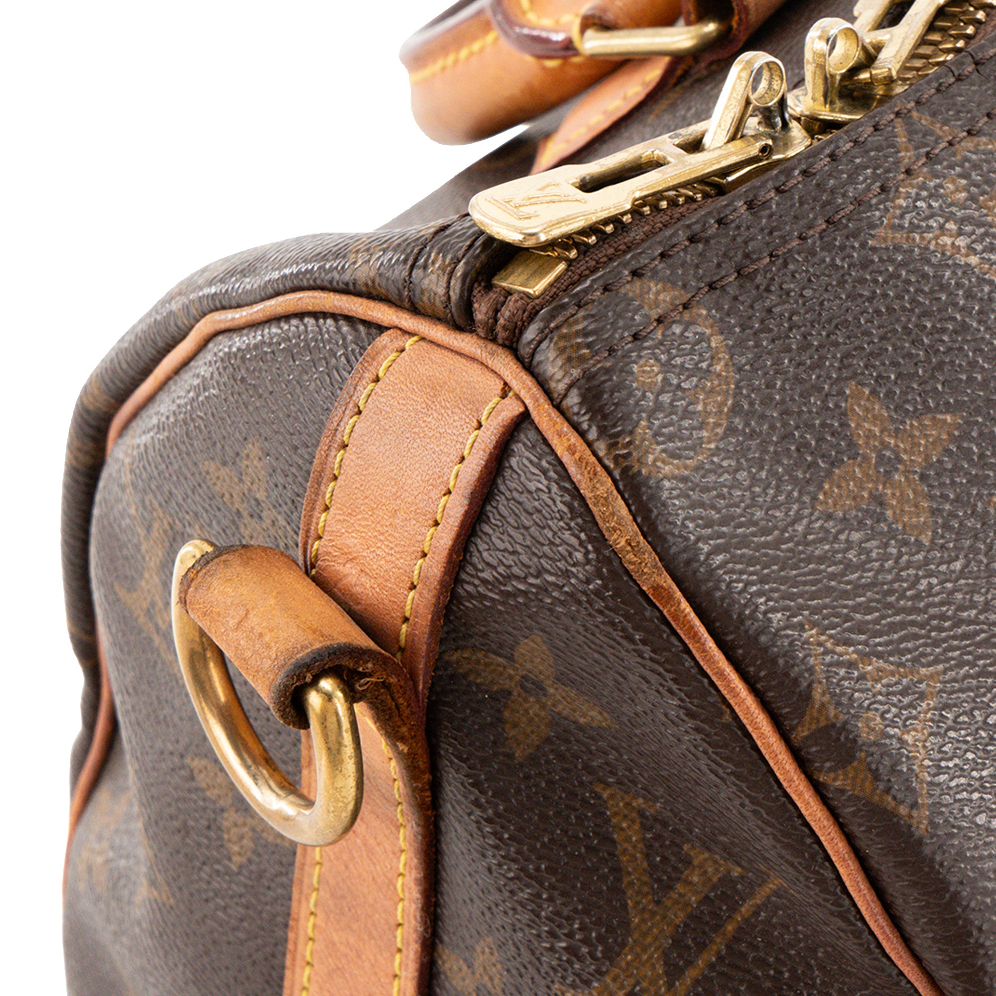 LOUIS VUITTON - Sac à épaule Speedy 25 Louis Vuitton en toile enduite monogrammée