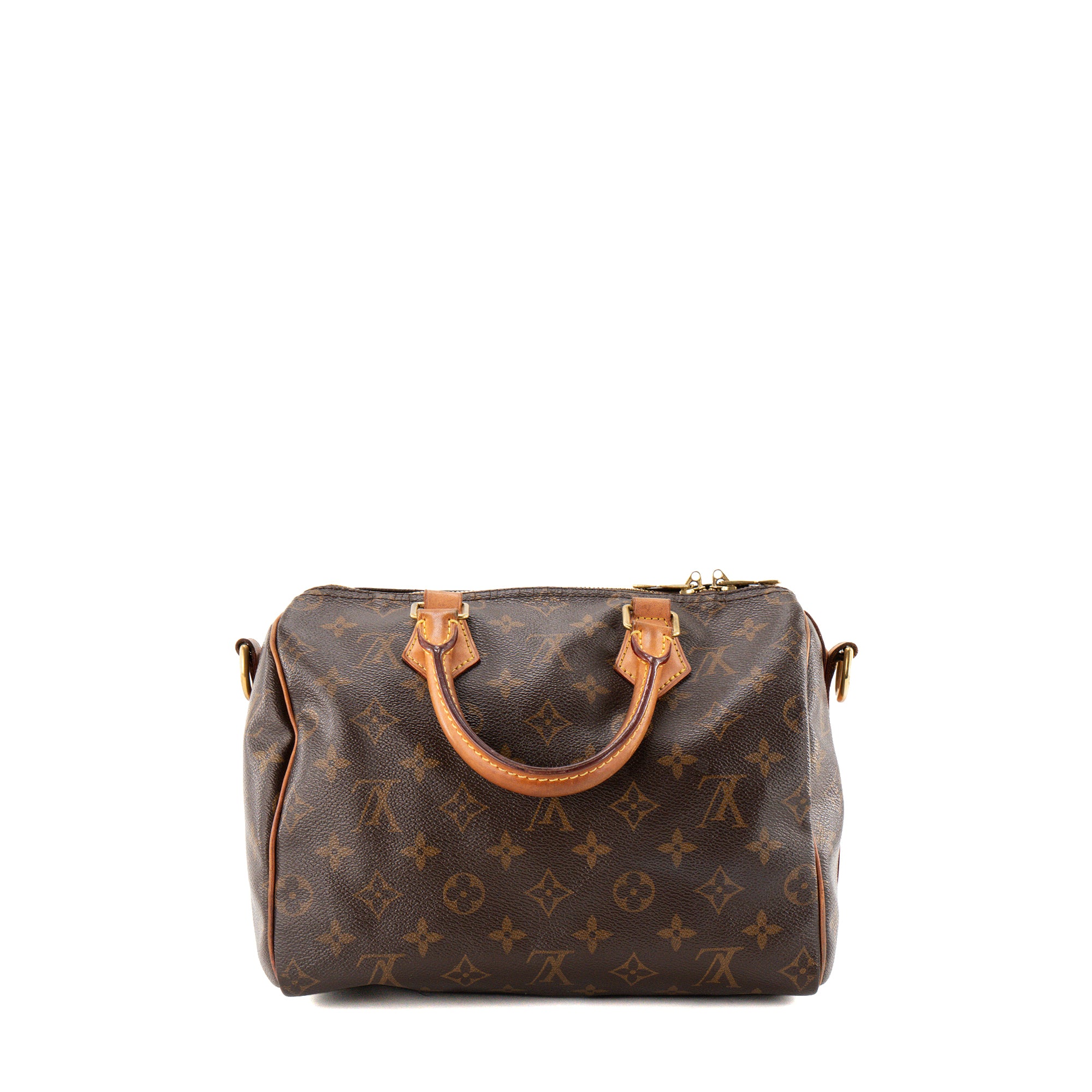 LOUIS VUITTON - Sac à épaule Speedy 25 Louis Vuitton en toile enduite monogrammée