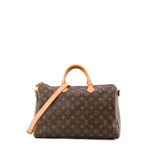 LOUIS VUITTON - Sac à épaule Speedy 35 Louis Vuitton en toile enduite monogrammée