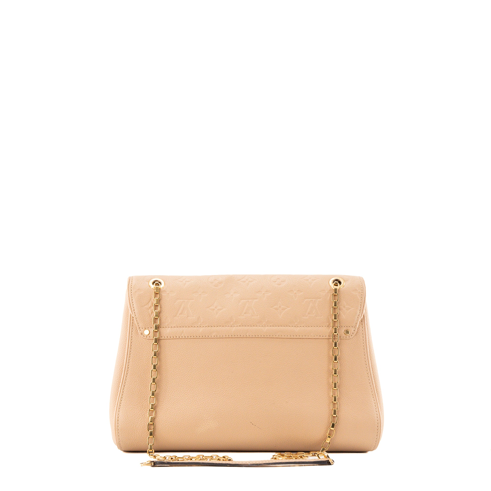 LOUIS VUITTON - Sac à bandoulière St Germain MM Louis Vuitton en cuir grainé beige