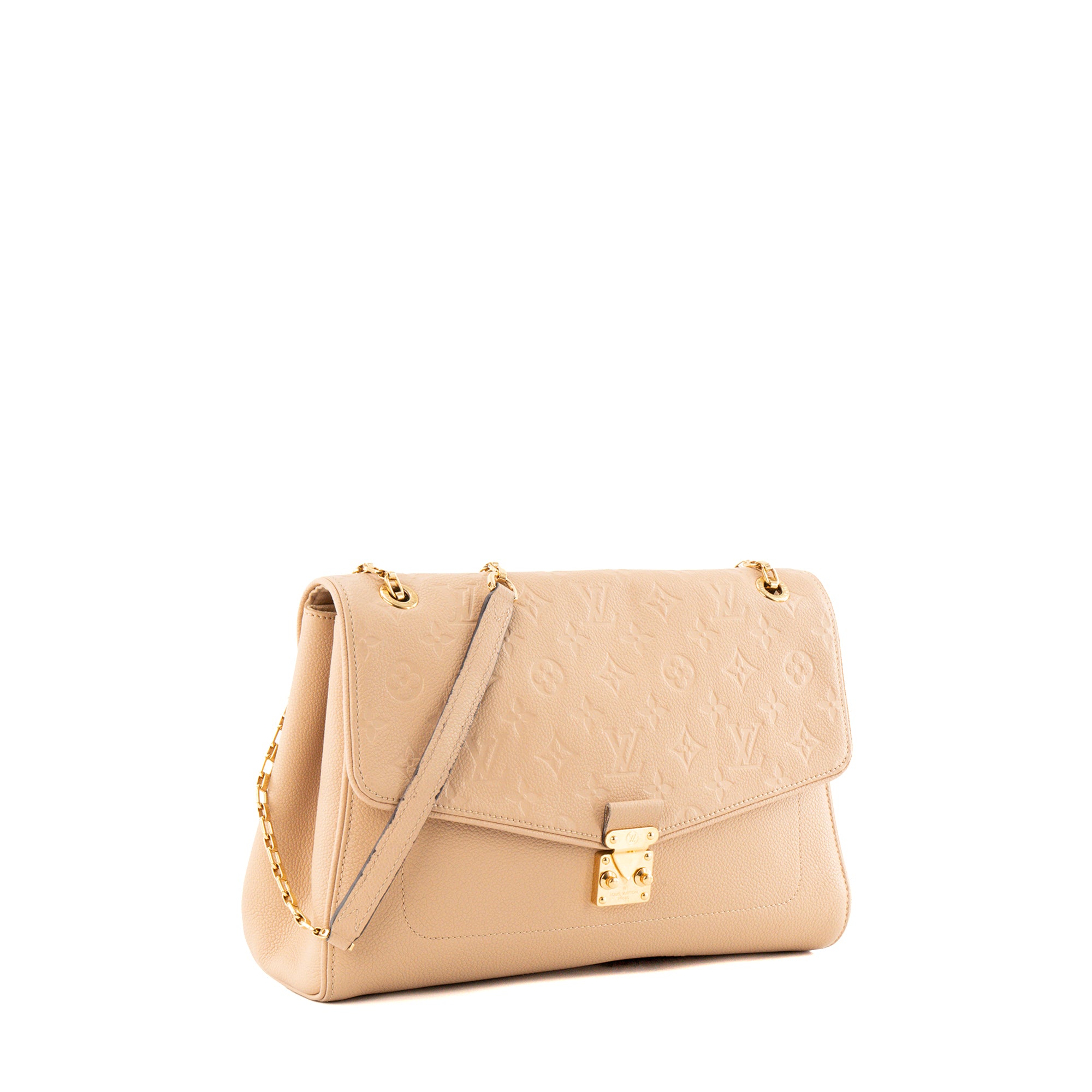 LOUIS VUITTON - Sac à bandoulière St Germain MM Louis Vuitton en cuir grainé beige