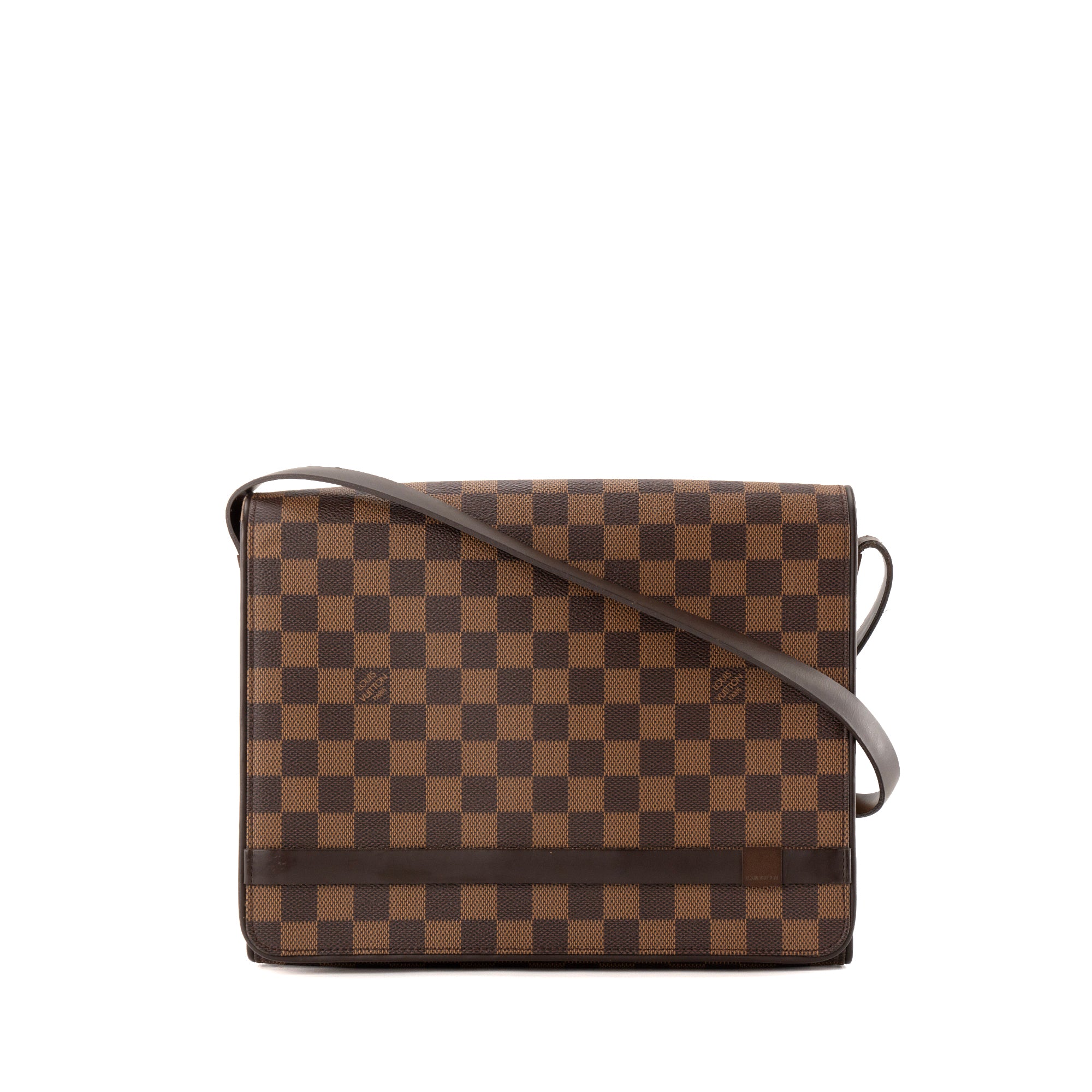 LOUIS VUITTON - Sac à épaule Tribeca Louis Vuitton en toile enduite damier ébène vintage