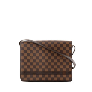 LOUIS VUITTON - Sac à épaule Tribeca Louis Vuitton en toile enduite damier ébène vintage