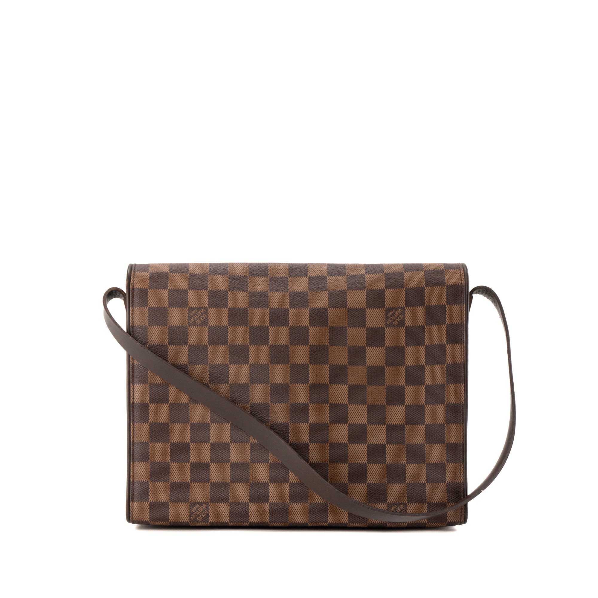 LOUIS VUITTON - Sac à épaule Tribeca Louis Vuitton en toile enduite damier ébène vintage