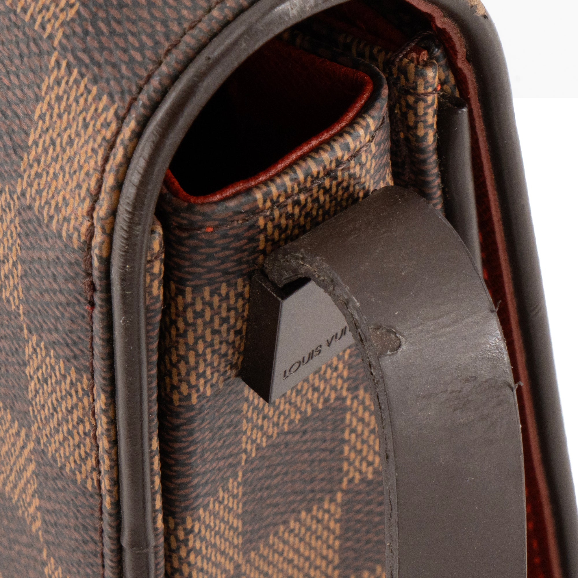 LOUIS VUITTON - Sac à épaule Tribeca Louis Vuitton en toile enduite damier ébène vintage