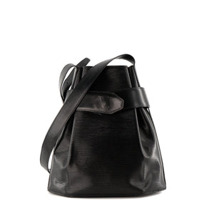 LOUIS VUITTON - Sac à épaule Twist Bucket Louis Vuitton en cuir épi noir vintage