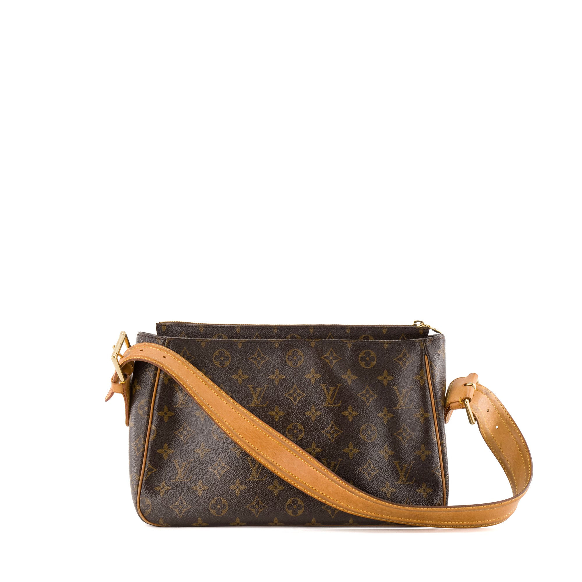 LOUIS VUITTON - Sac à épaule Viva Cité Louis Vuitton en toile enduite monogrammée