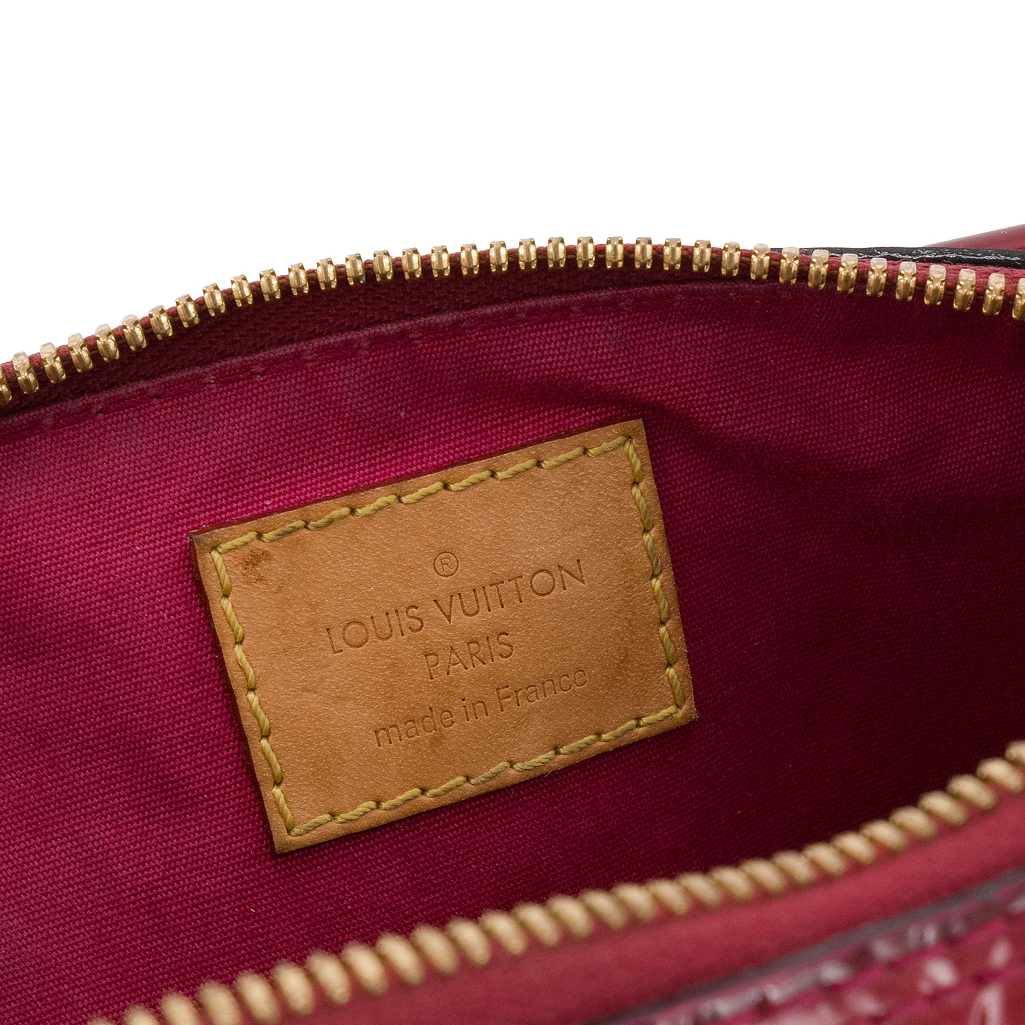 LOUIS VUITTON - Sac à main Alma BB Louis Vuitton en cuir verni rouge