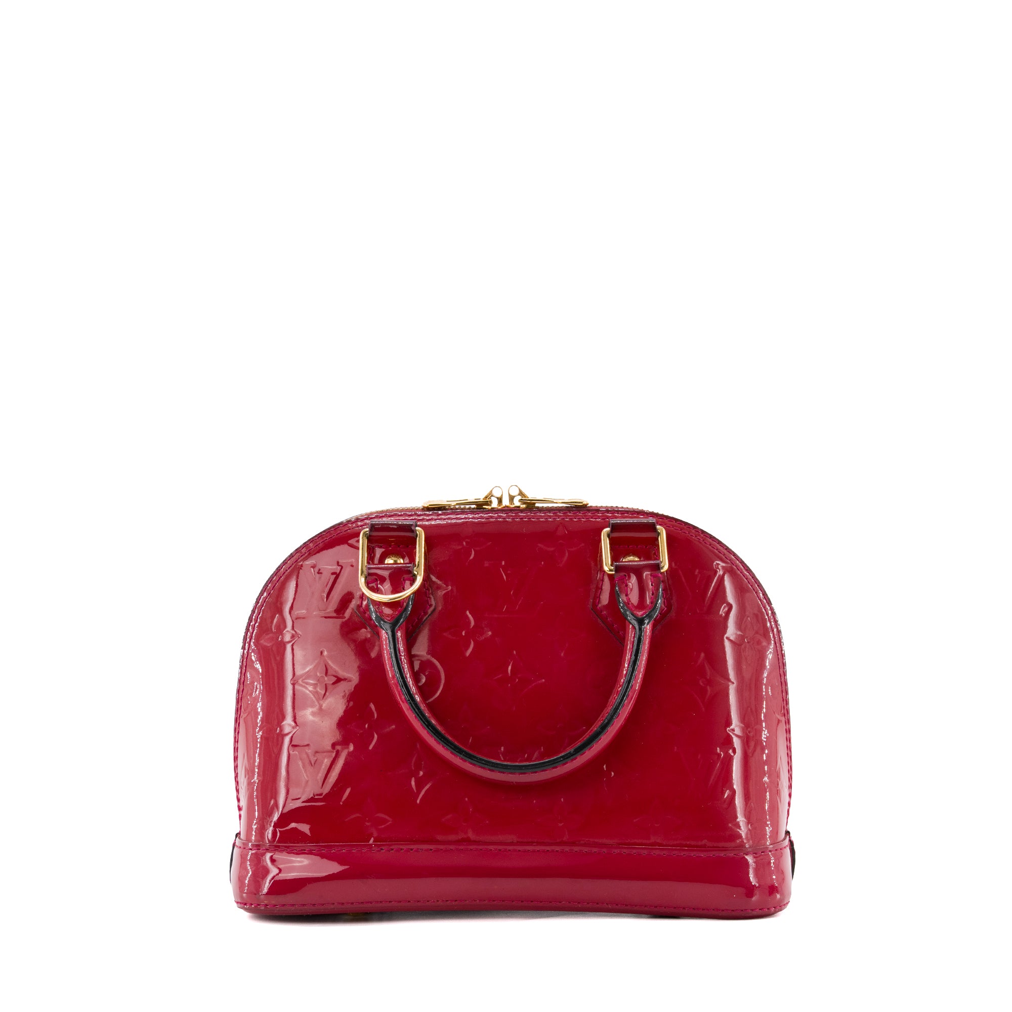 LOUIS VUITTON - Sac à main Alma BB Louis Vuitton en cuir verni rouge