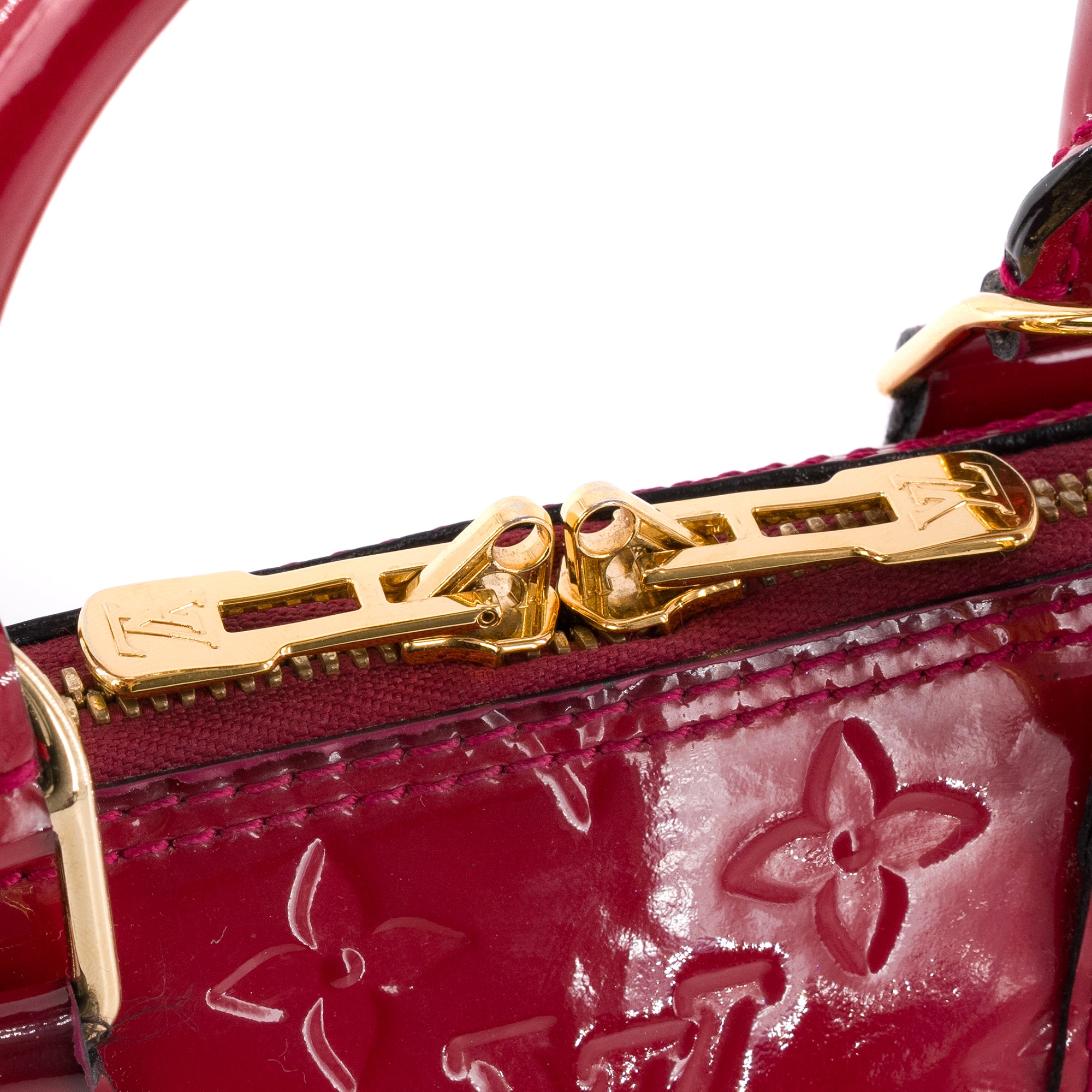 LOUIS VUITTON - Sac à main Alma BB Louis Vuitton en cuir verni rouge