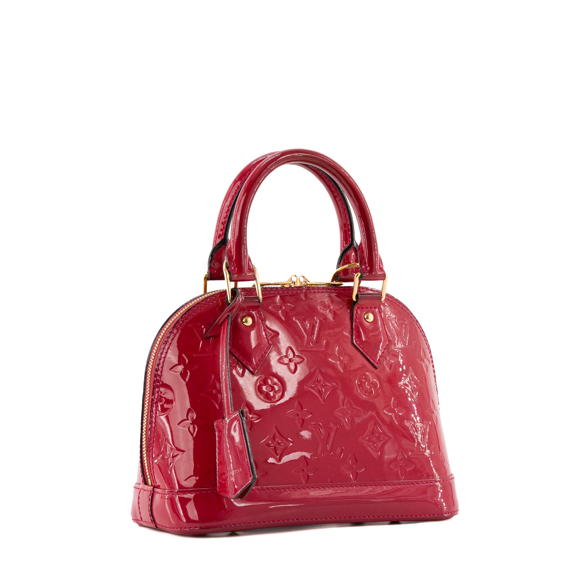 LOUIS VUITTON - Sac à main Alma BB Louis Vuitton en cuir verni rouge