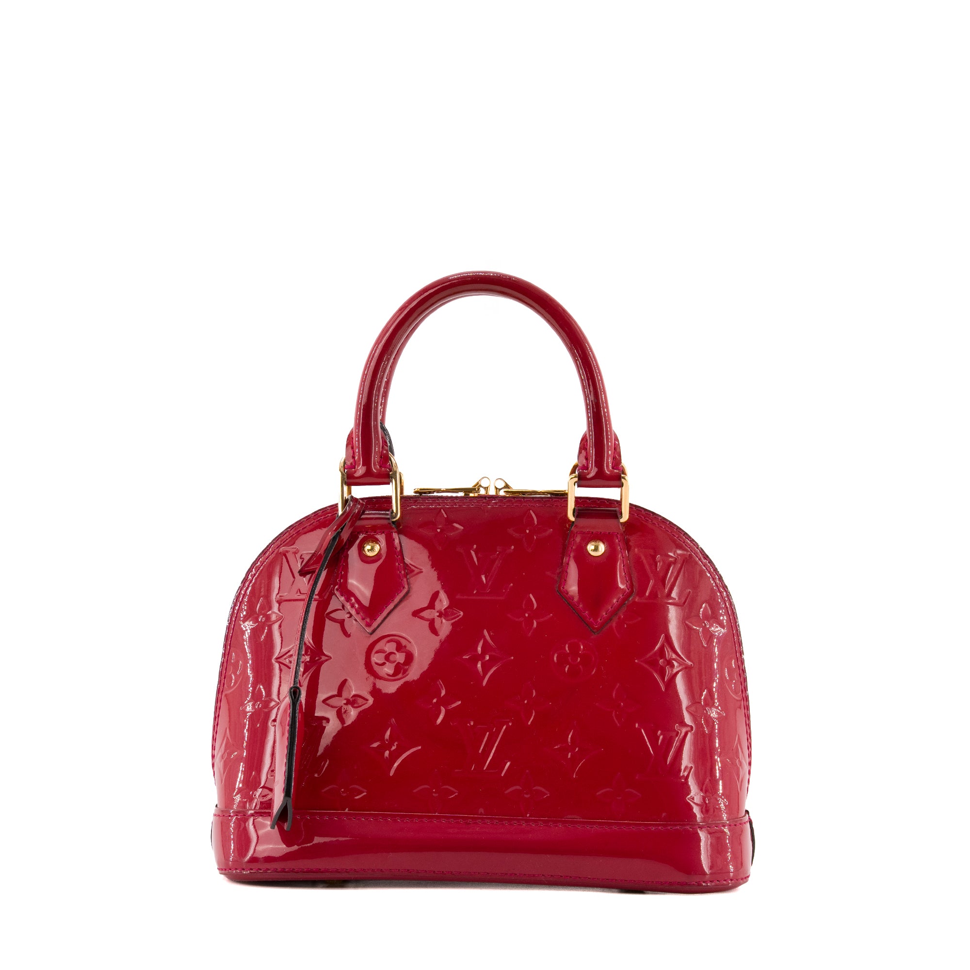 LOUIS VUITTON - Sac à main Alma BB Louis Vuitton en cuir verni rouge