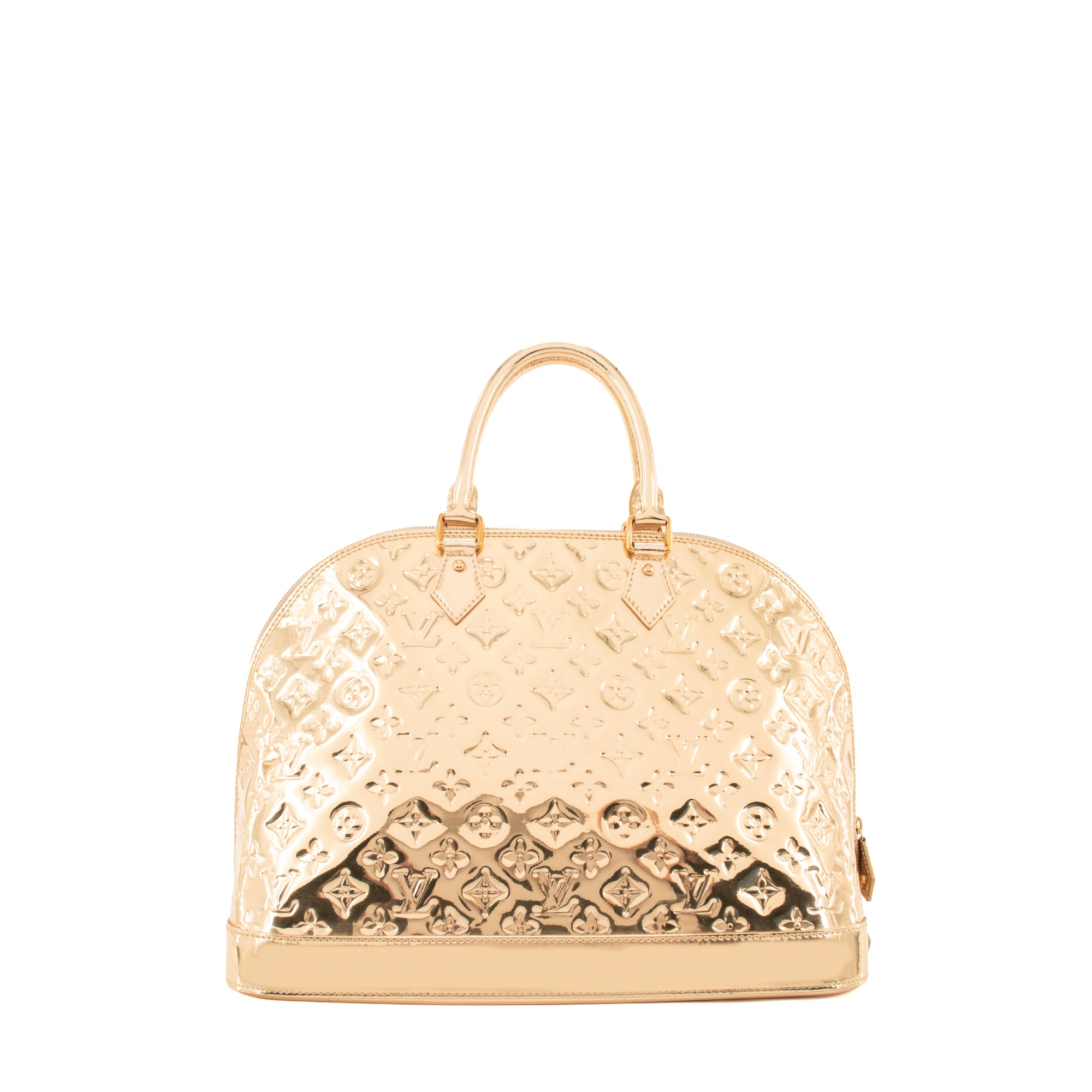 LOUIS VUITTON - Sac à main Alma GM Louis Vuitton en cuir verni miroir doré